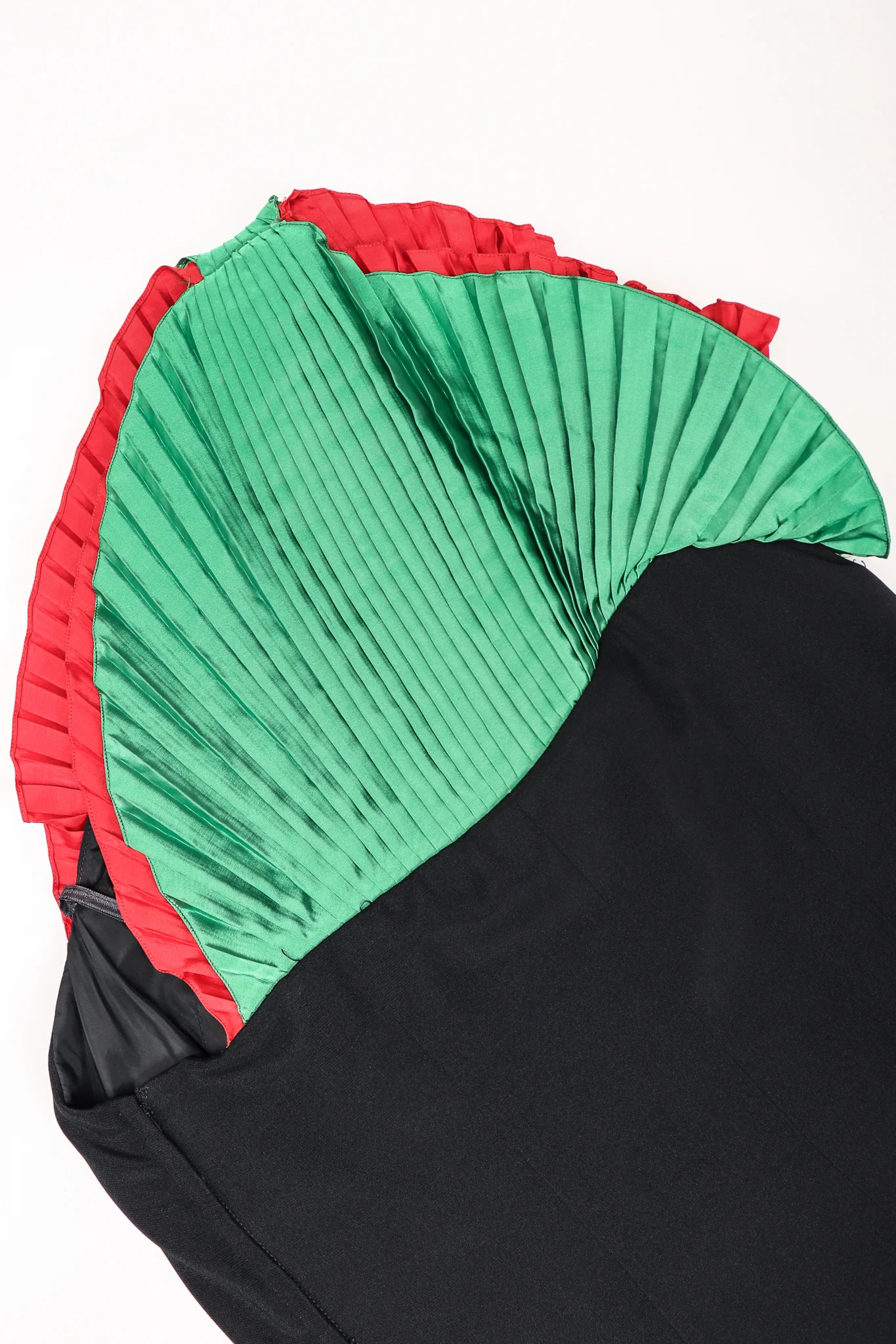 Pleated Fan Shoulder Dress - Image 7