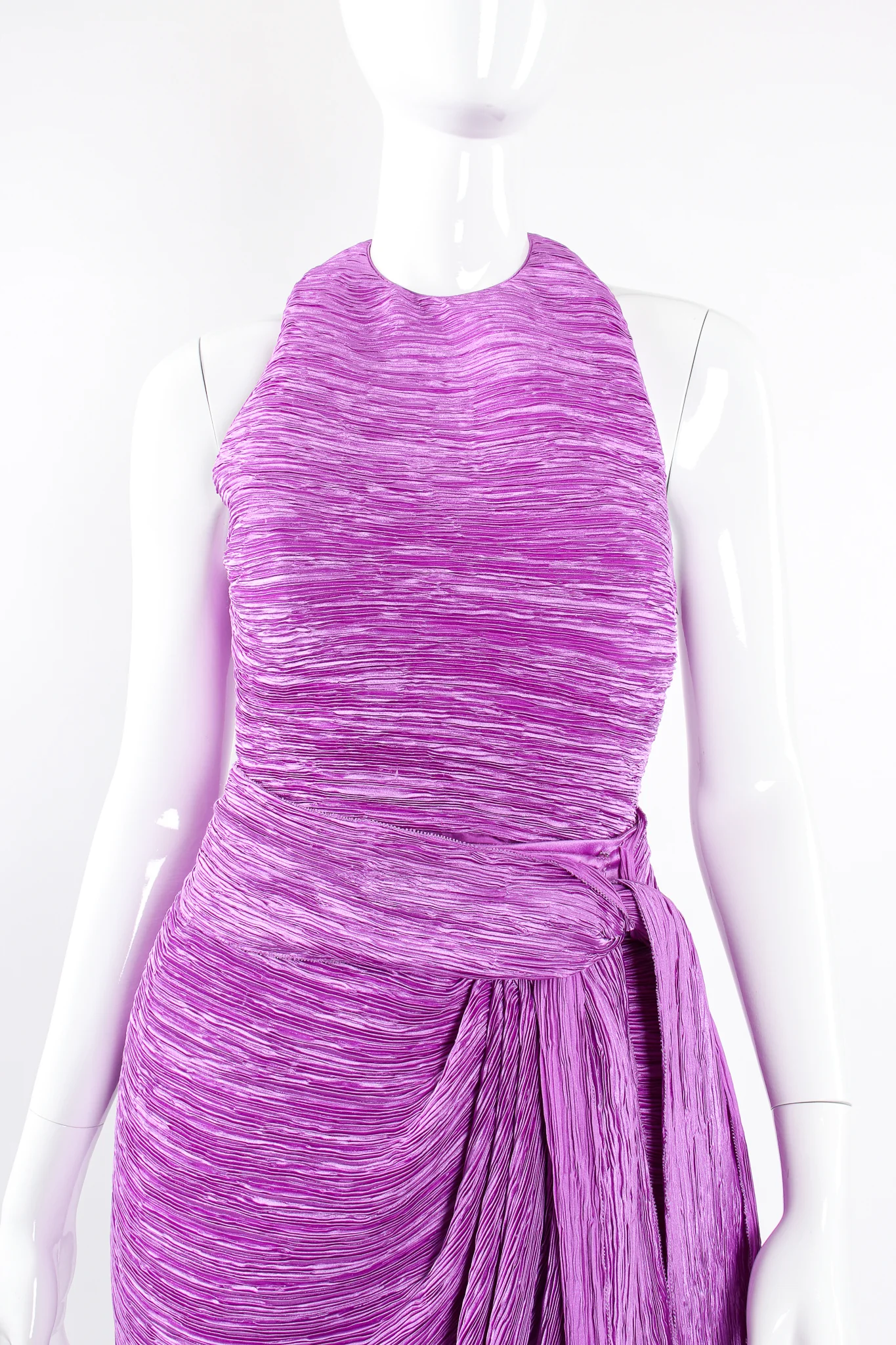 Pleated Halter & Wrap Skirt Set - Image 9