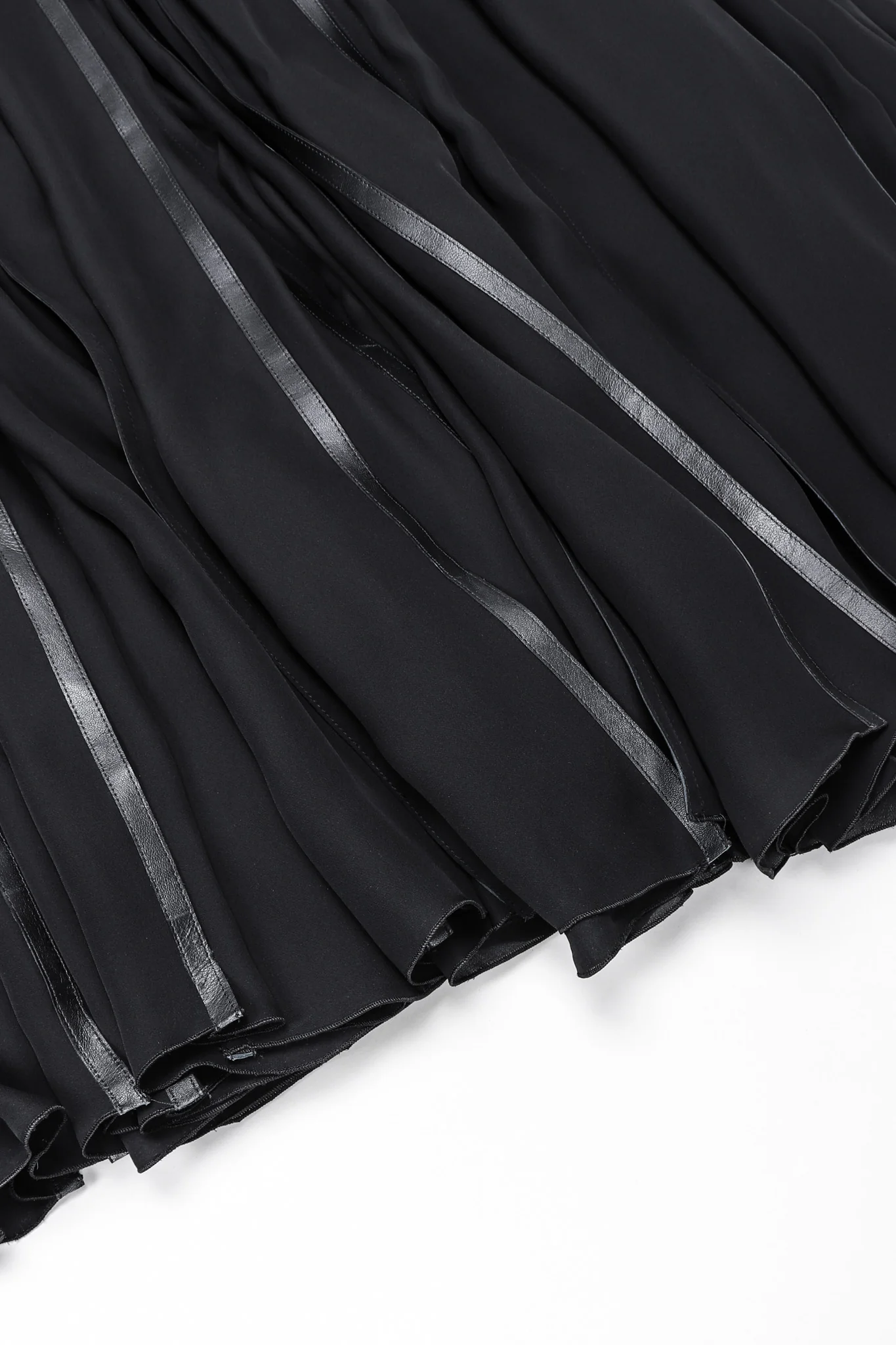 Pleated Leather Strip Gown - Image 15
