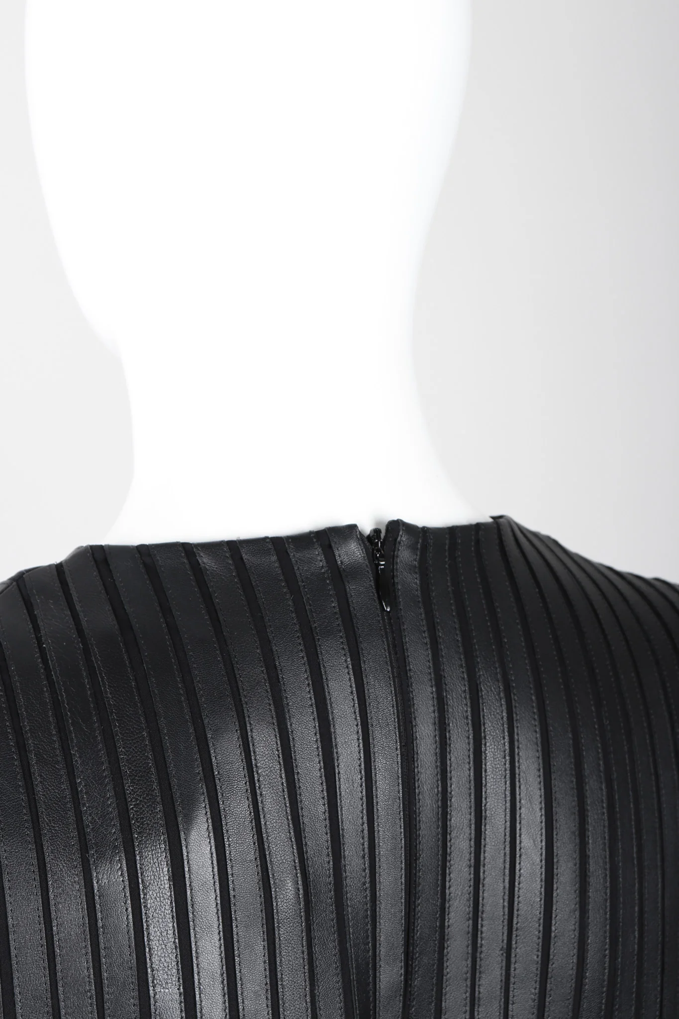 Pleated Leather Strip Gown - Image 6