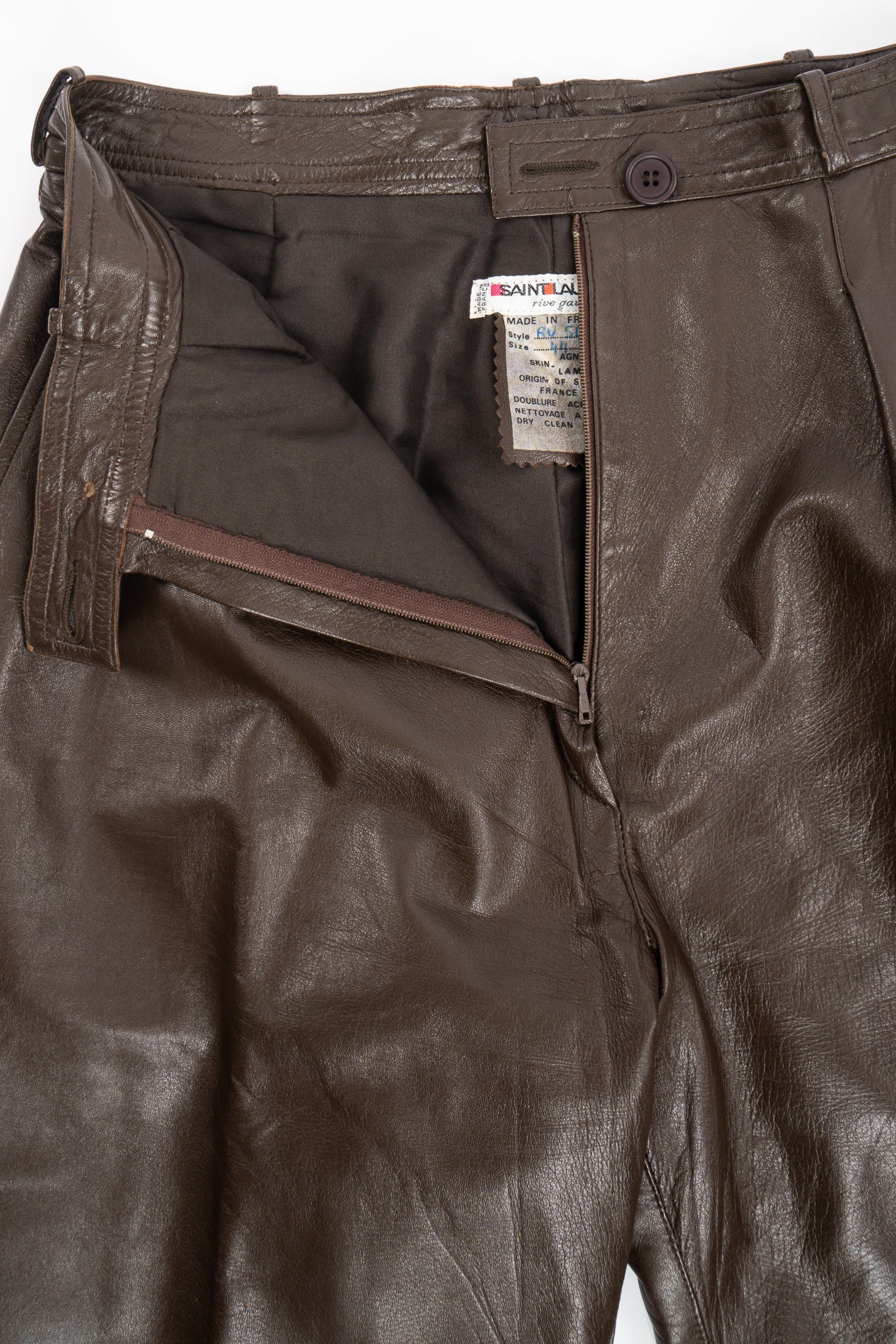 Pleated Leather Trouser - Image 12