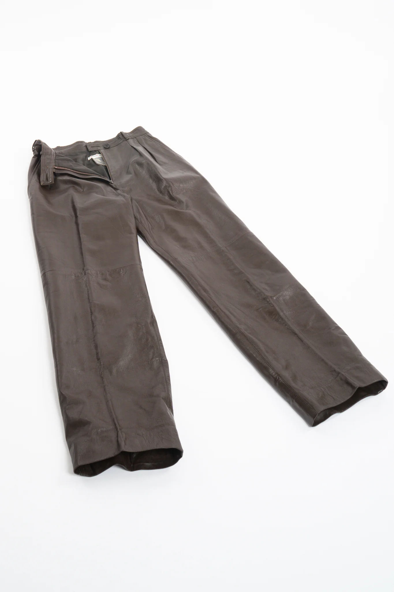 Pleated Leather Trouser - Image 13