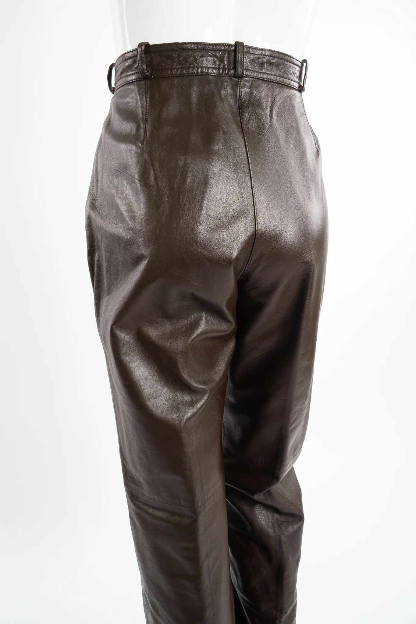 Pleated Leather Trouser - Image 6