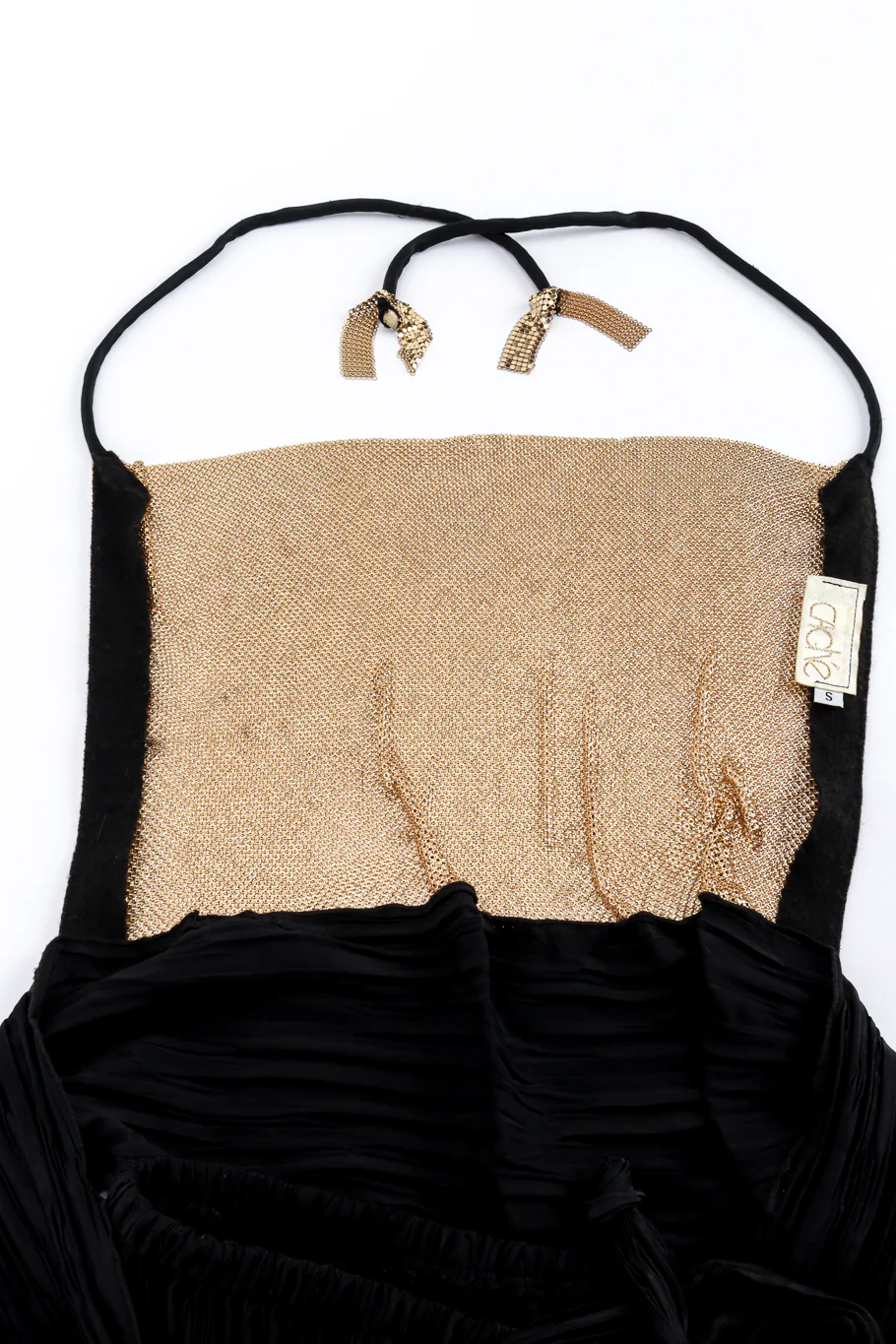 Pleated Metal Mesh Halter Dress - Image 7