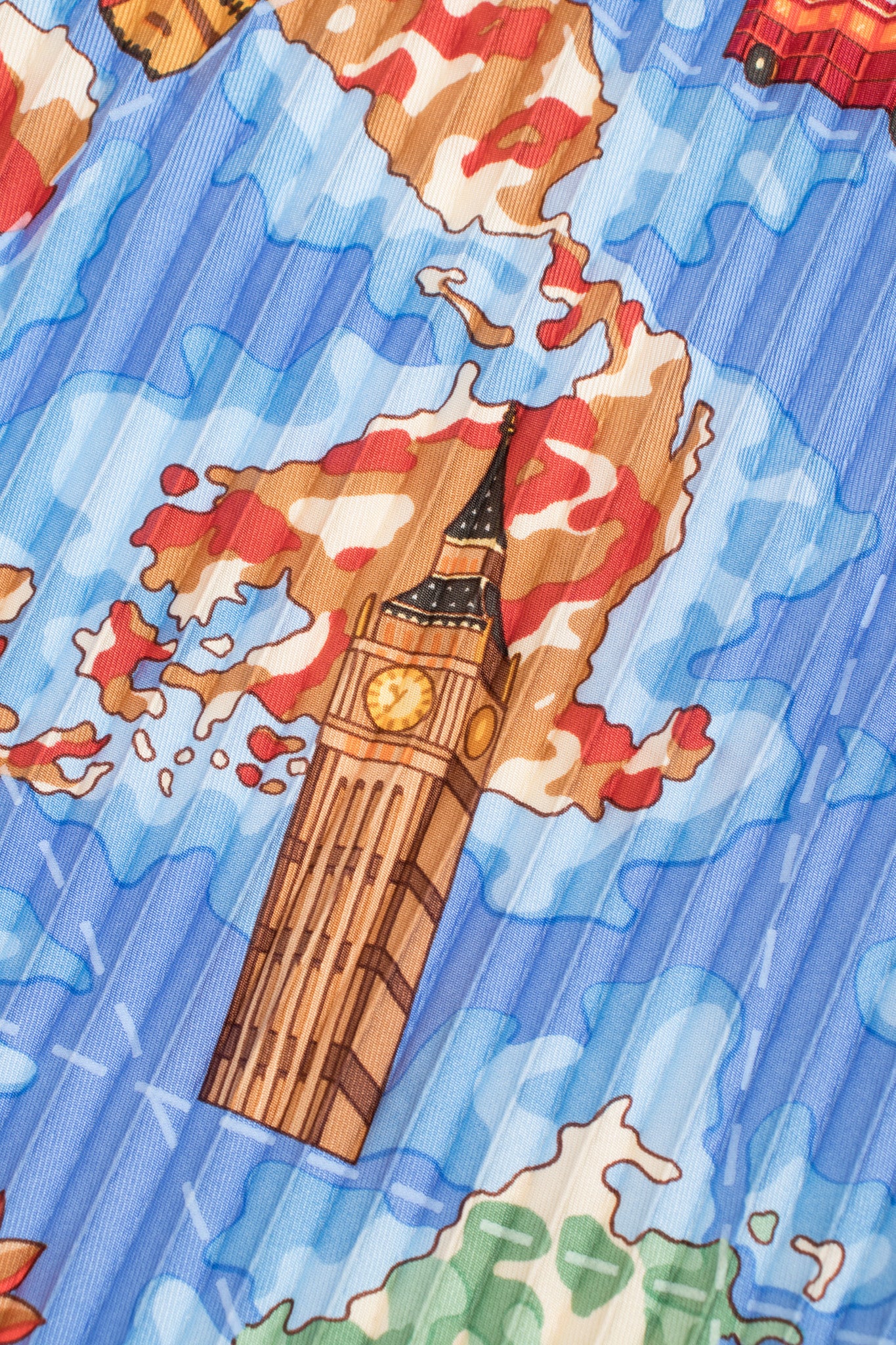Pleated Online Map Print Scarf - Image 10