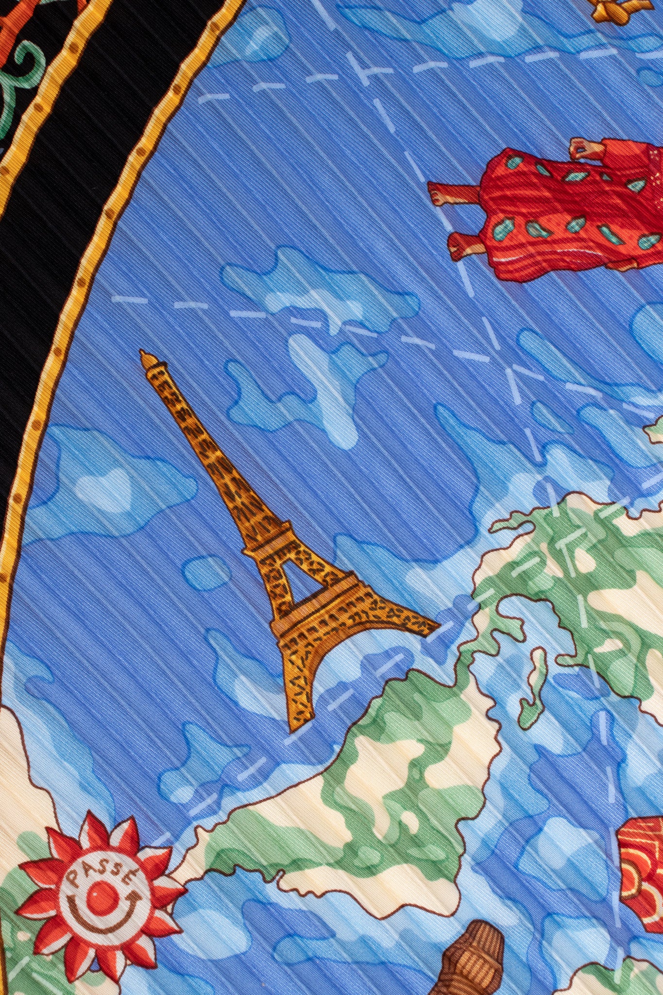 Pleated Online Map Print Scarf - Image 14