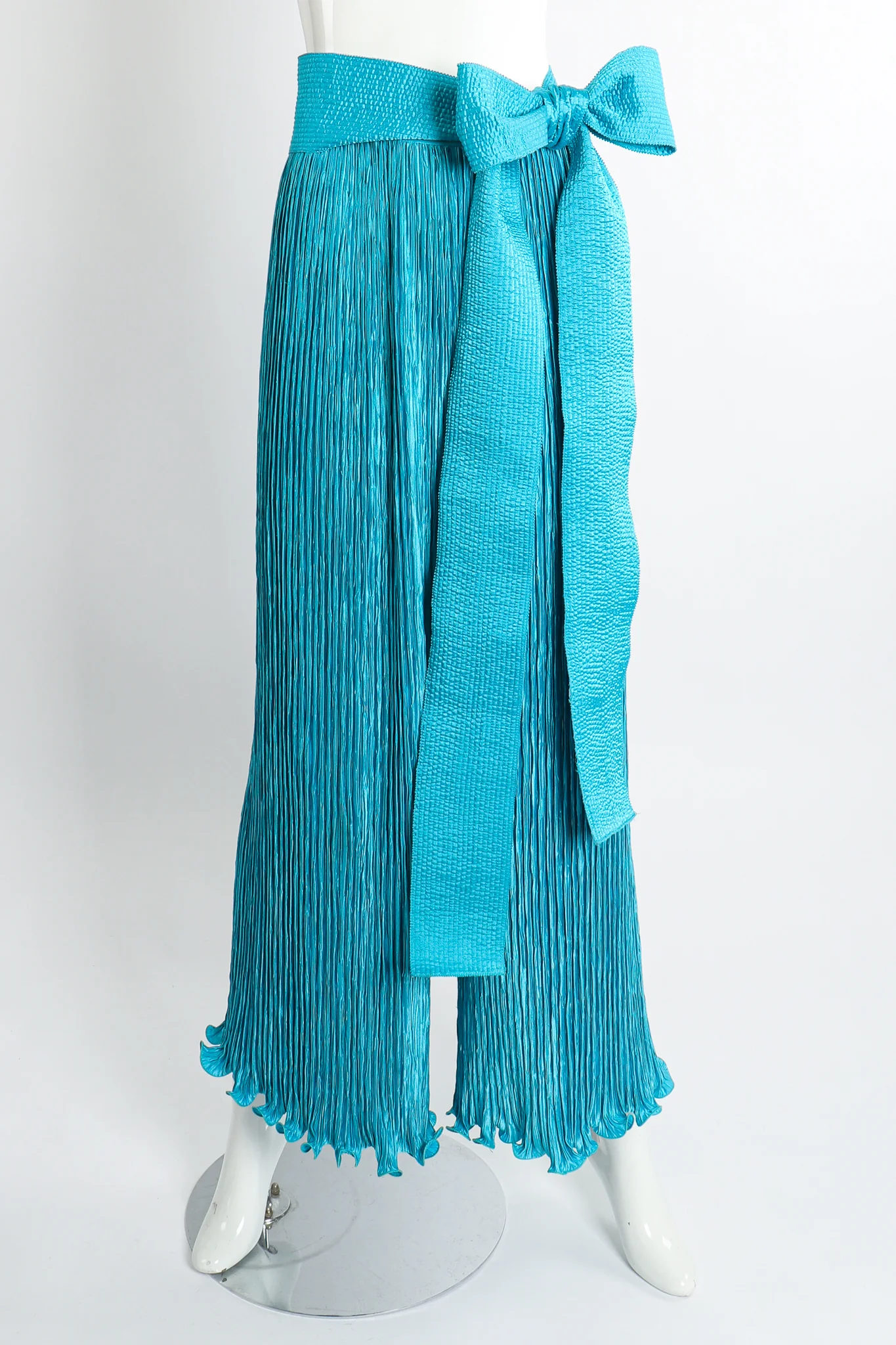 Pleated Palazzo Pant & Sash - Image 3