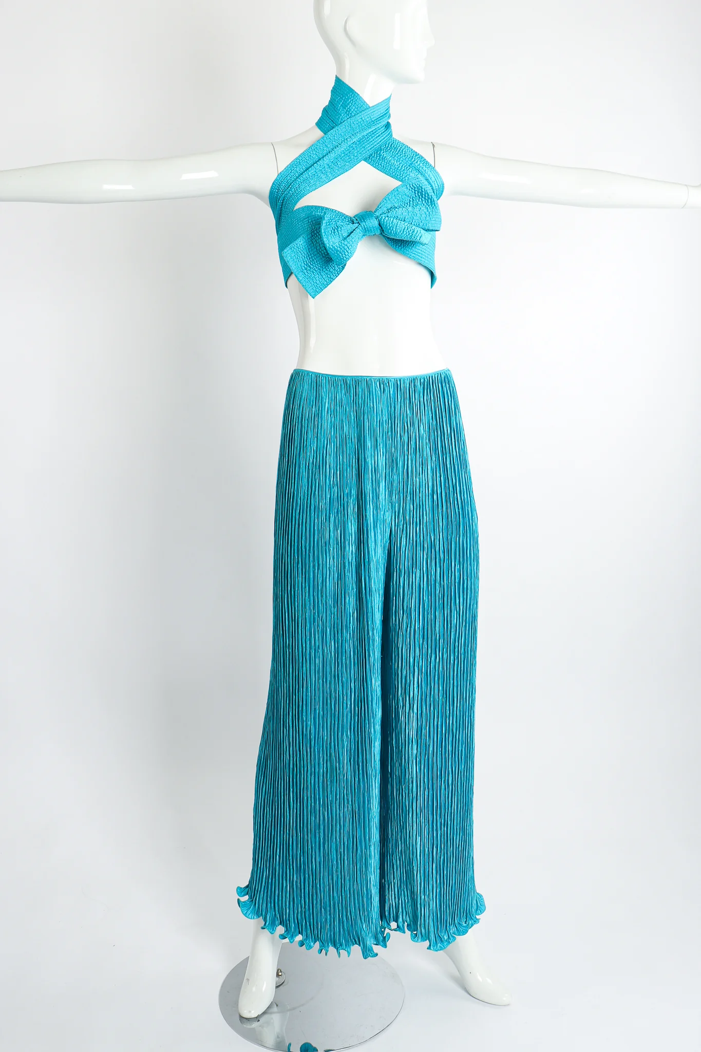 Pleated Palazzo Pant & Sash - Image 8