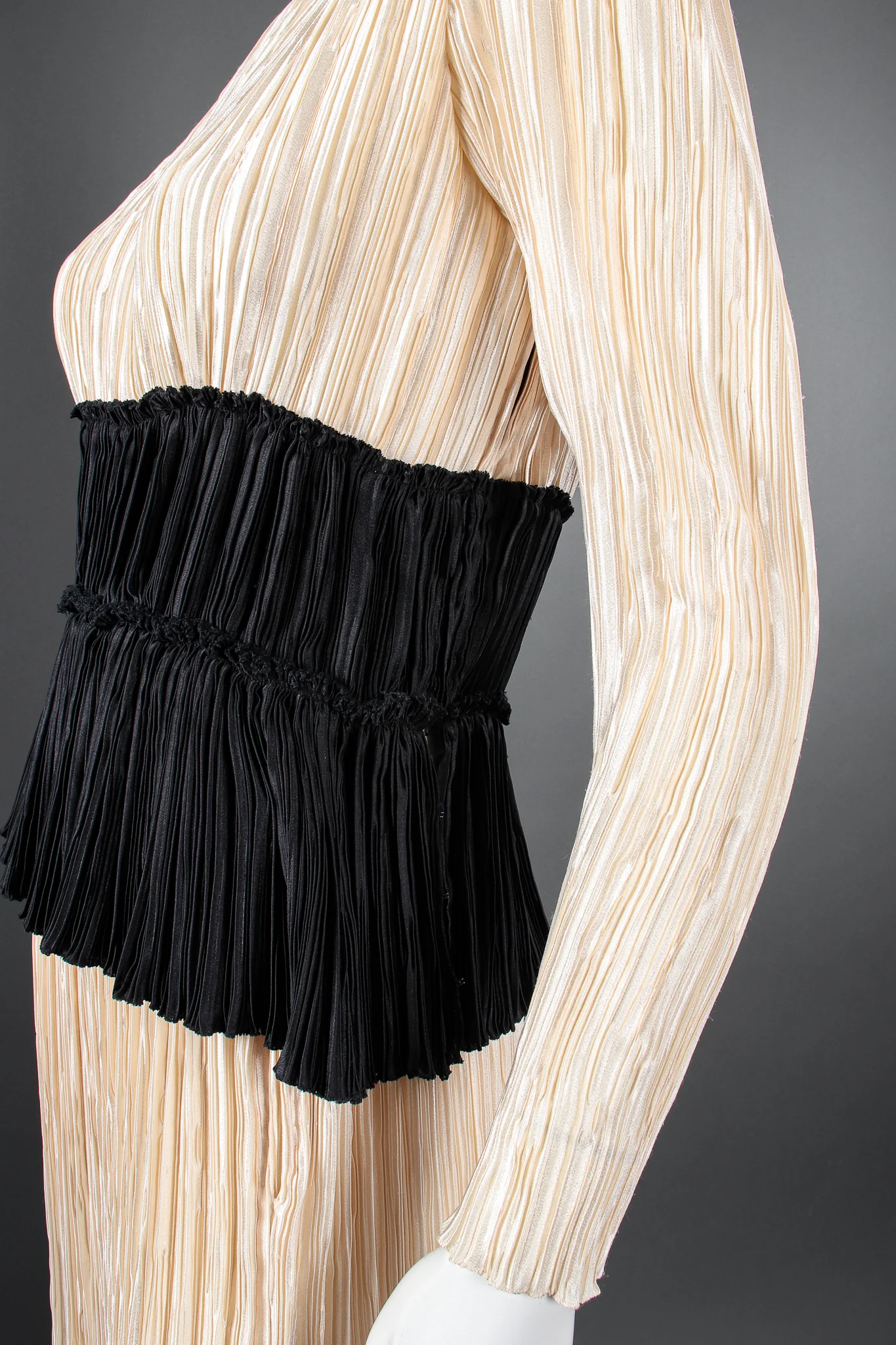 Pleated Peplum Top & Skirt Set - Image 5