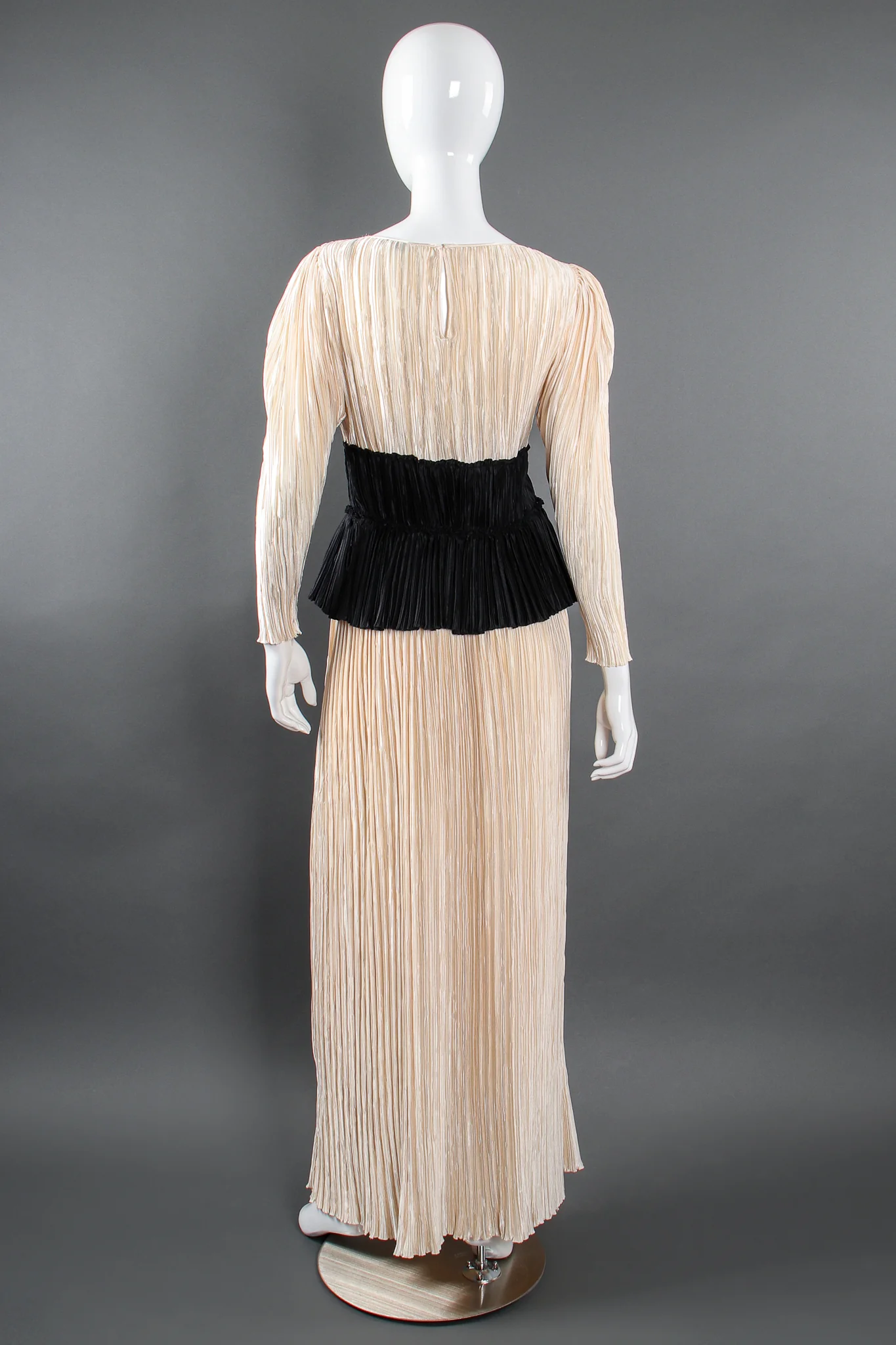 Pleated Peplum Top & Skirt Set - Image 8