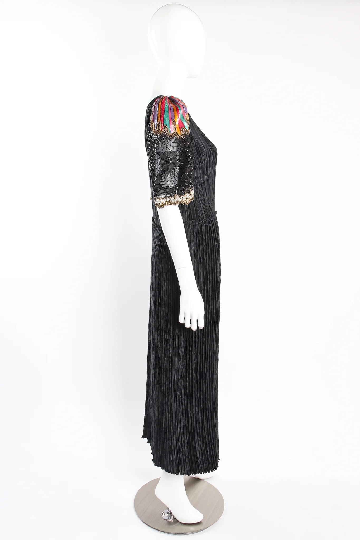 Pleated Rainbow Sleeve Dress - Image 3