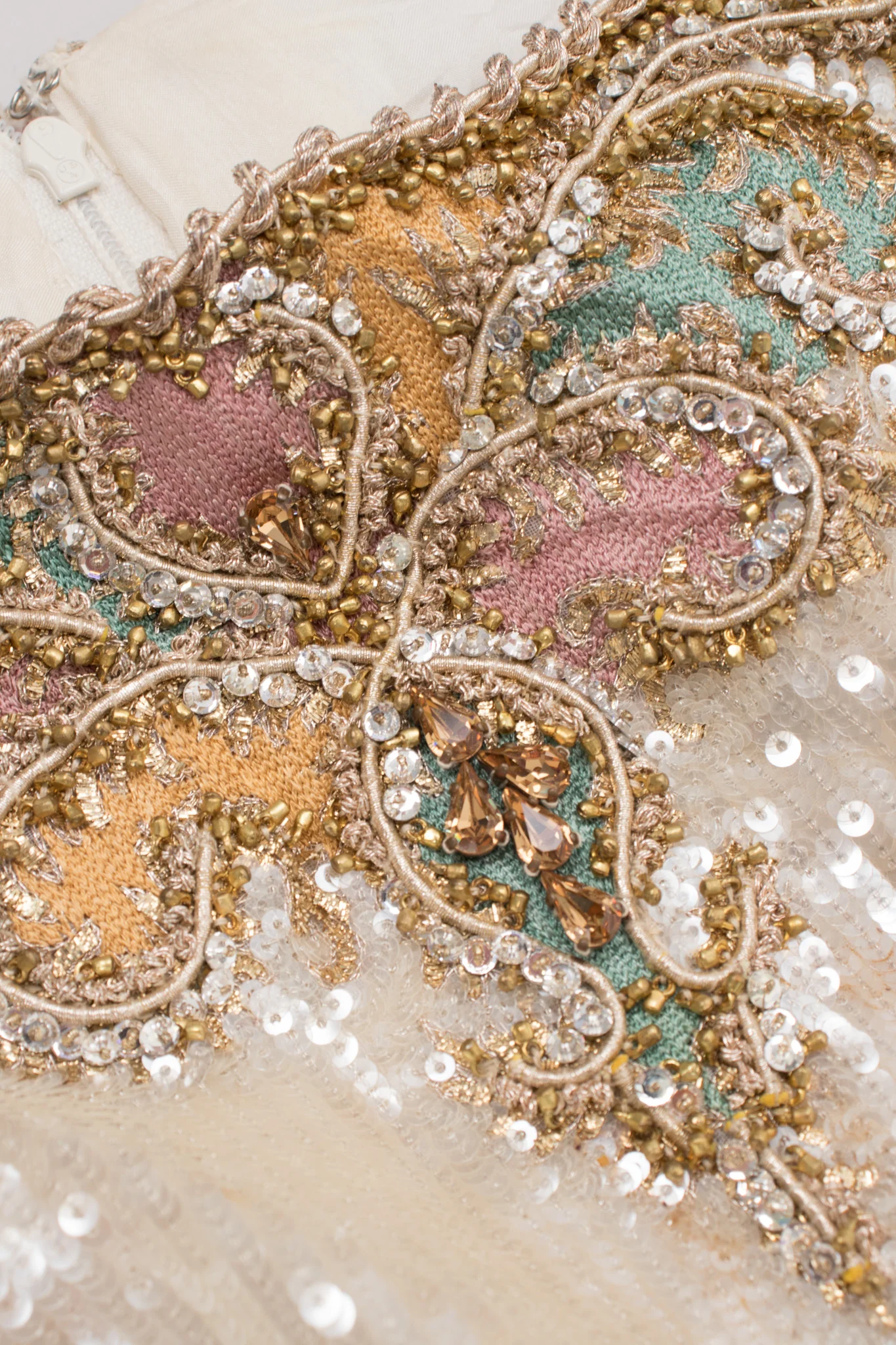 Pleated Sequin Corset Gown - Image 18