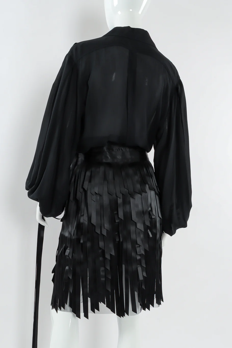 Pleated Sheer Silk Blouse - Image 8