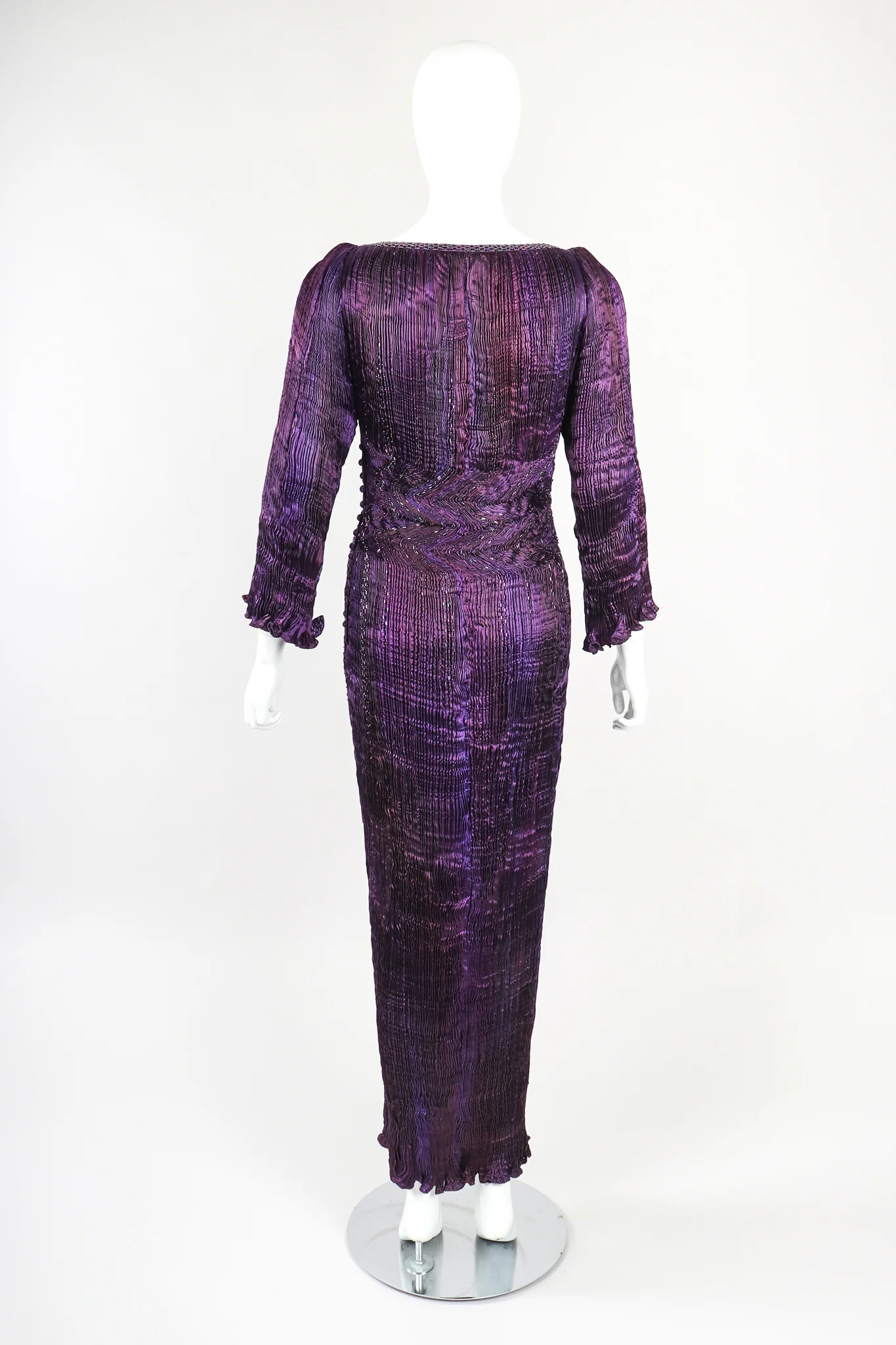 Pleated Silk Ripple Dress - Image 5