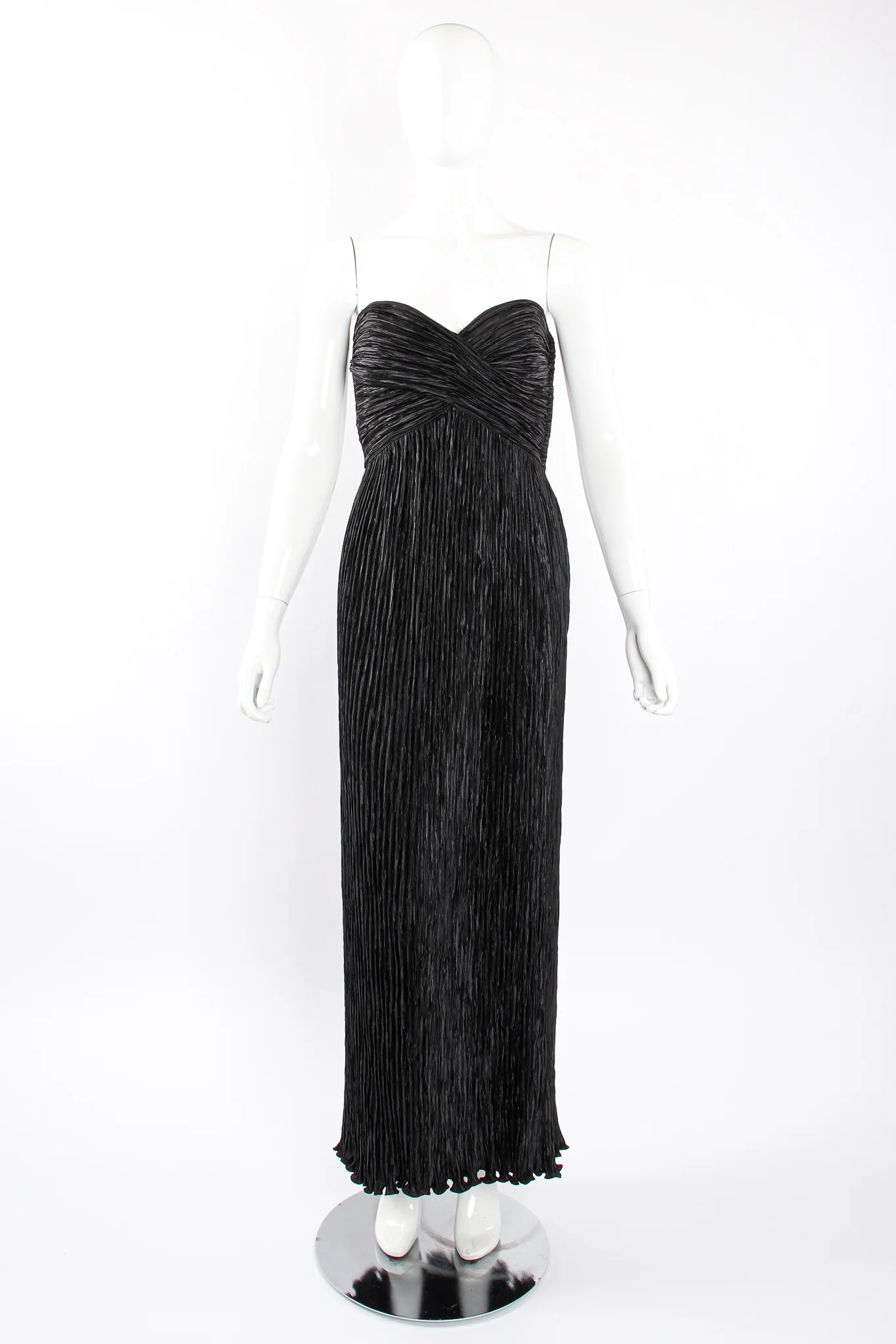 Pleated Strapless Sweetheart Gown - Image 5