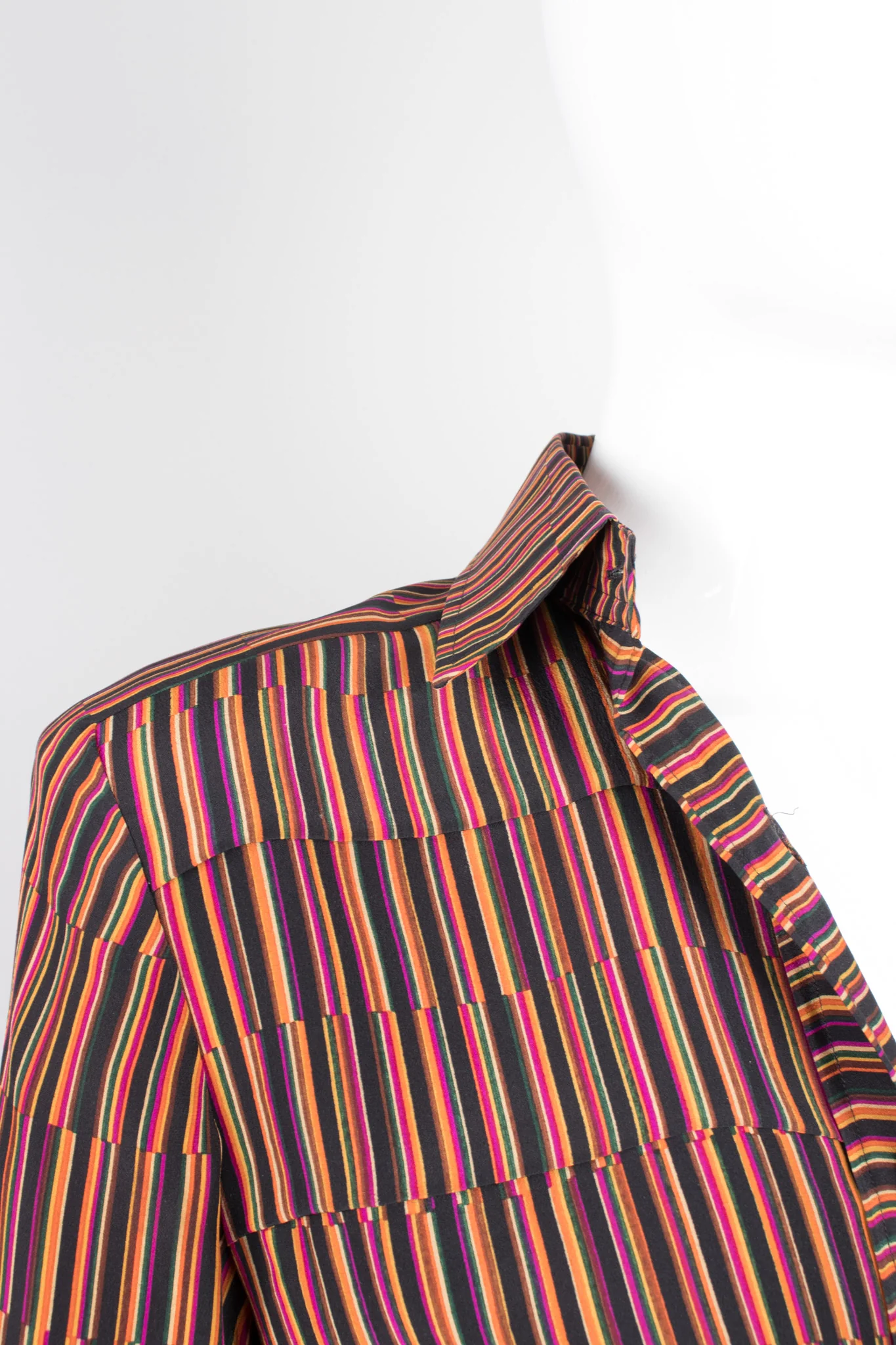 Pleated Stripe Shirt - Image 10