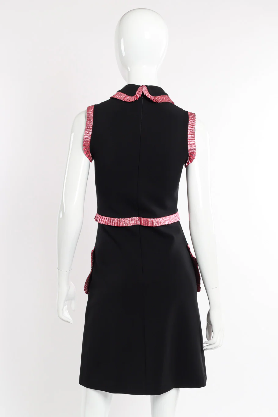 Pleated Trim Sleeveless Dress - Image 3