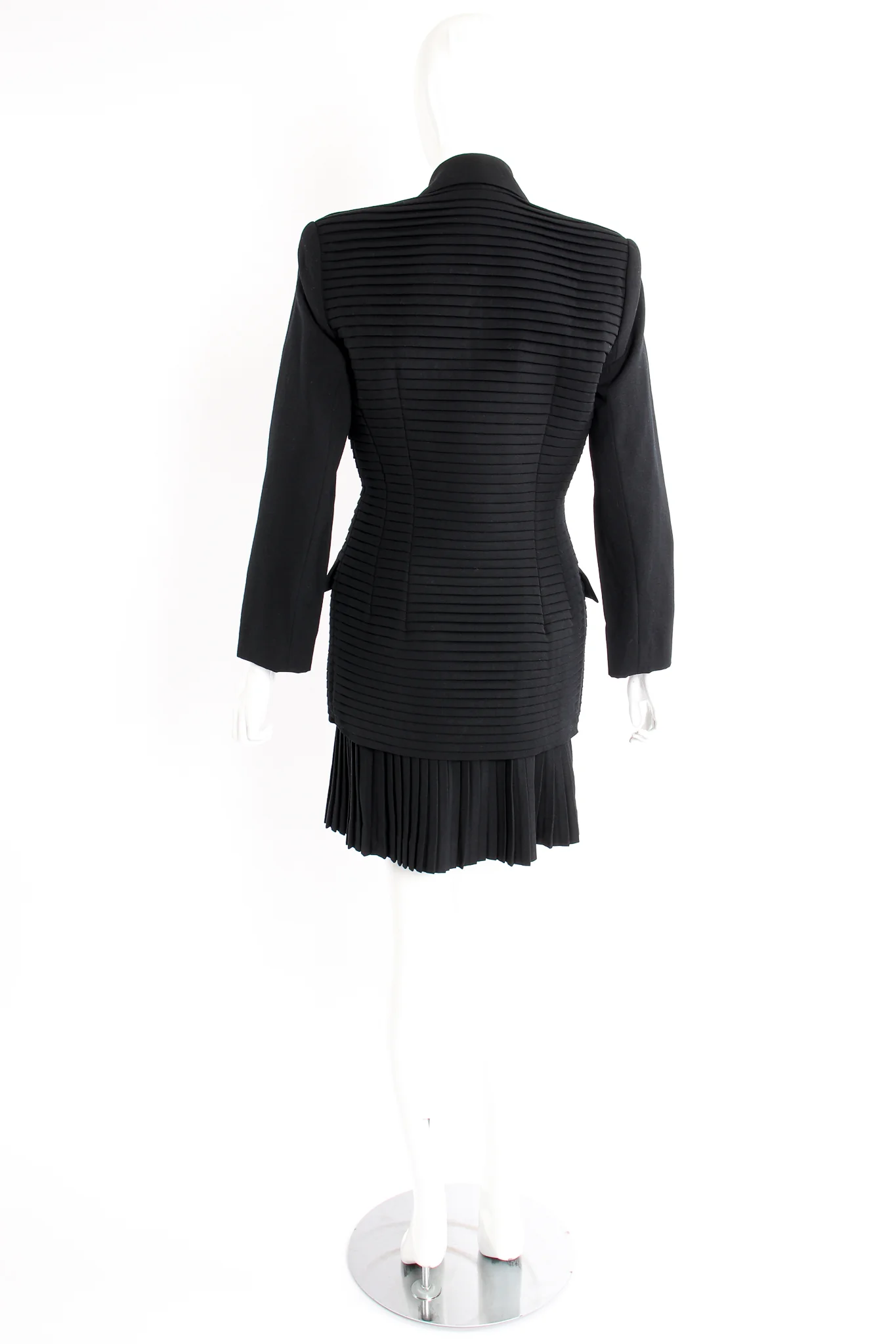 Pleated Tuck Jacket & Skirt Suit - Image 5