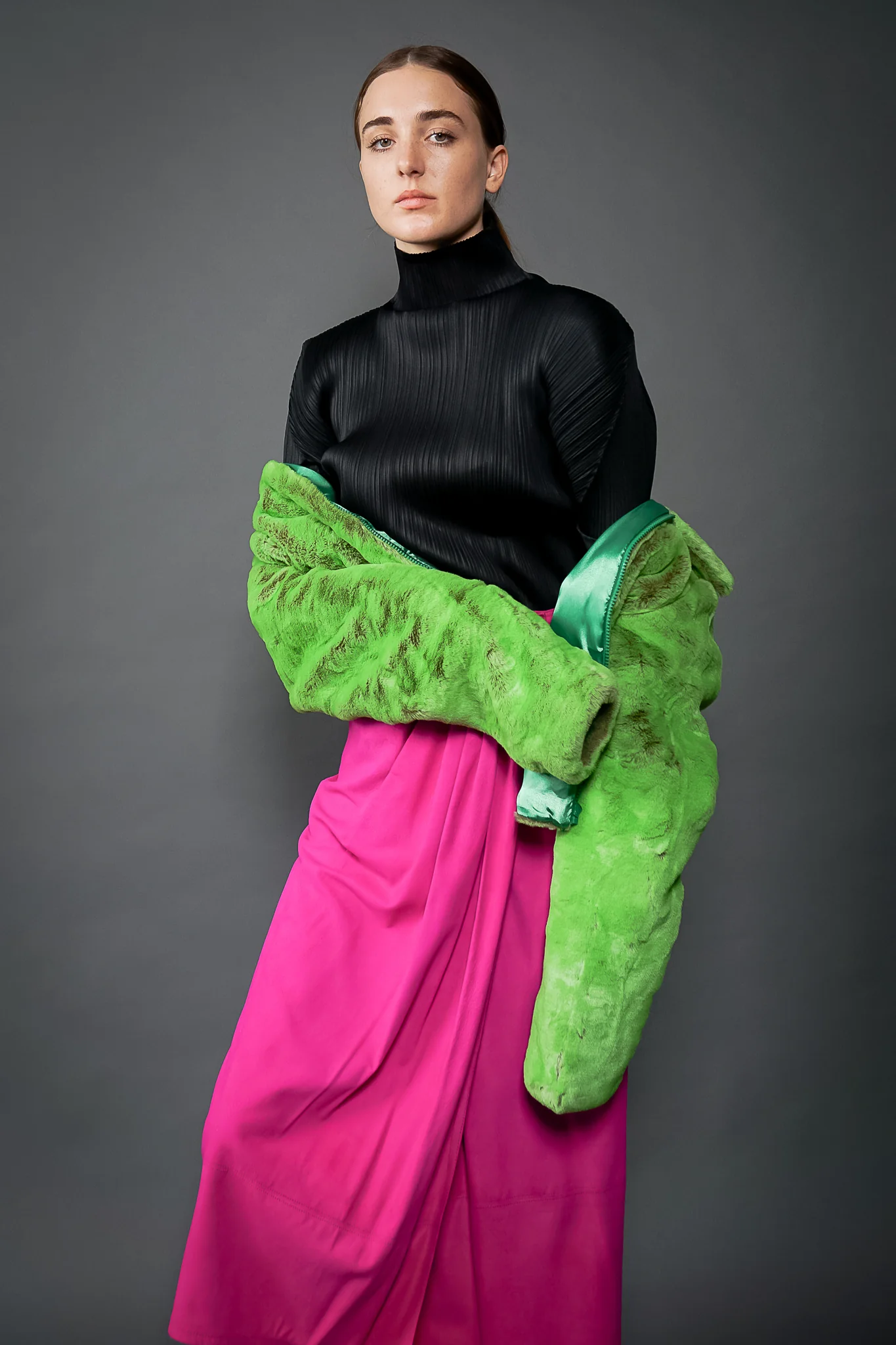 Pleated Turtleneck Top - Image 3