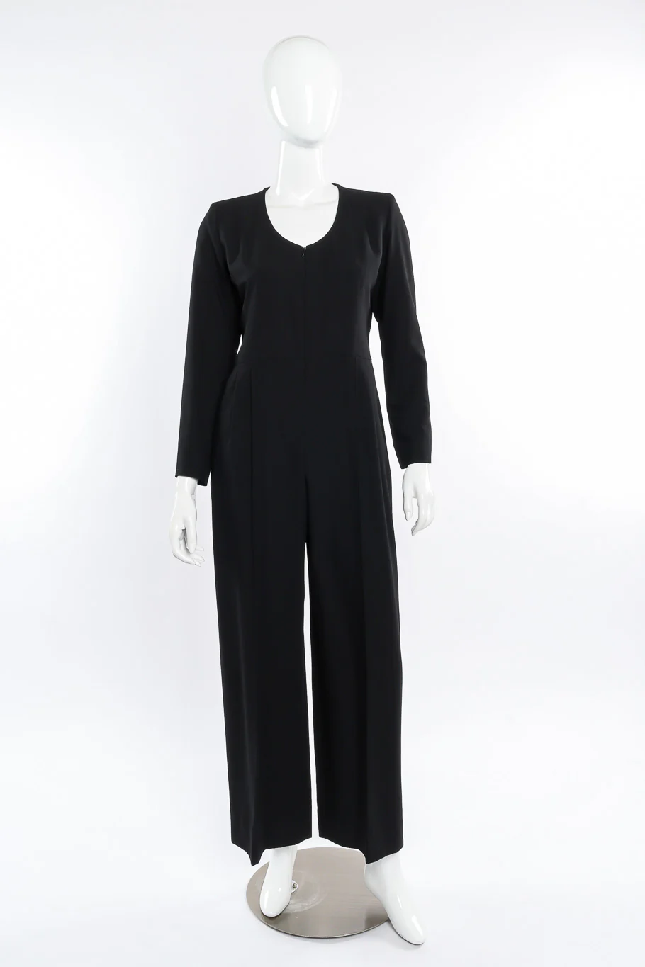 Pleated Wool Jumpsuit