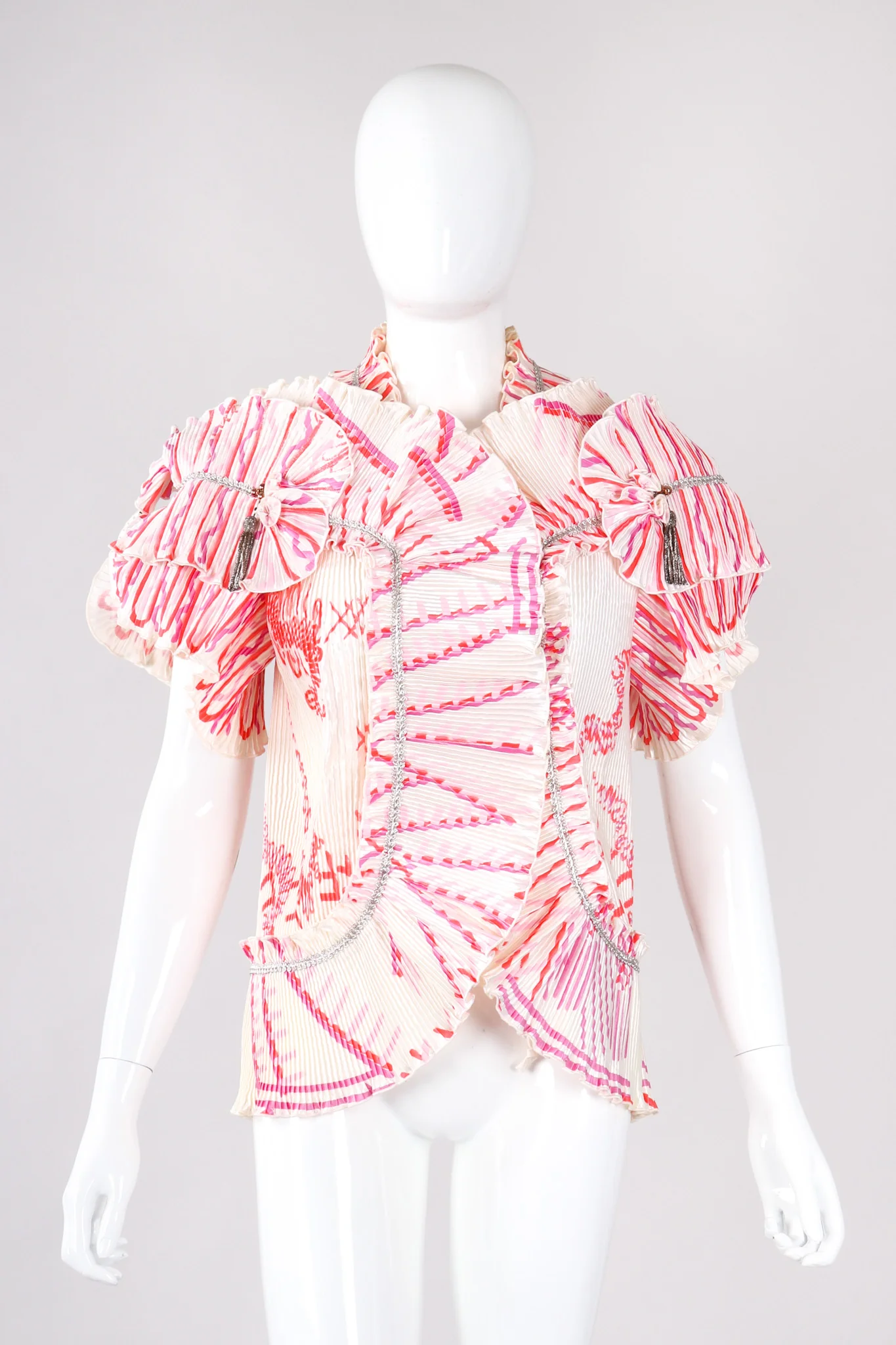 Pleated Wrap Top Jacket - Image 2
