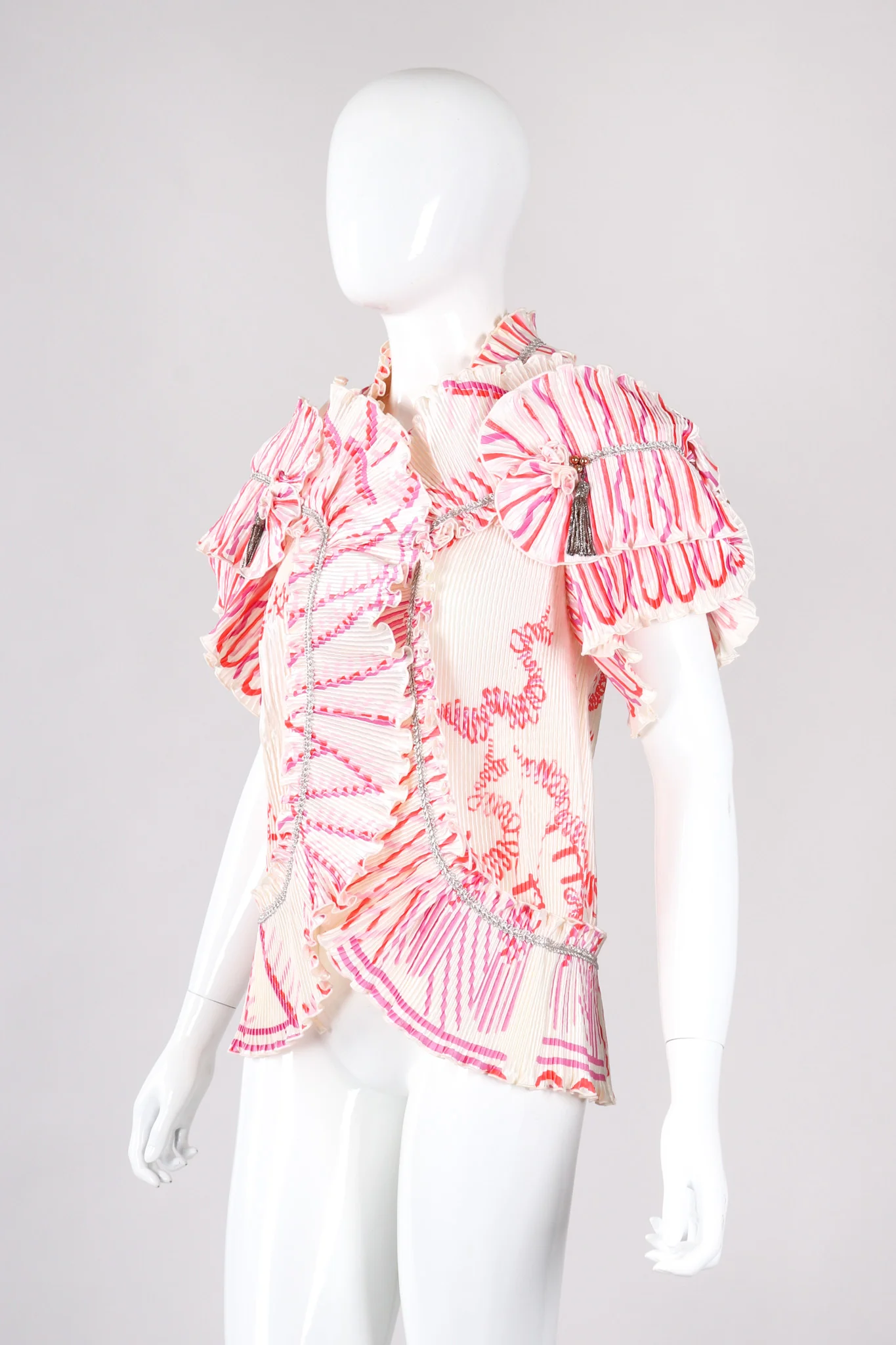 Pleated Wrap Top Jacket - Image 3