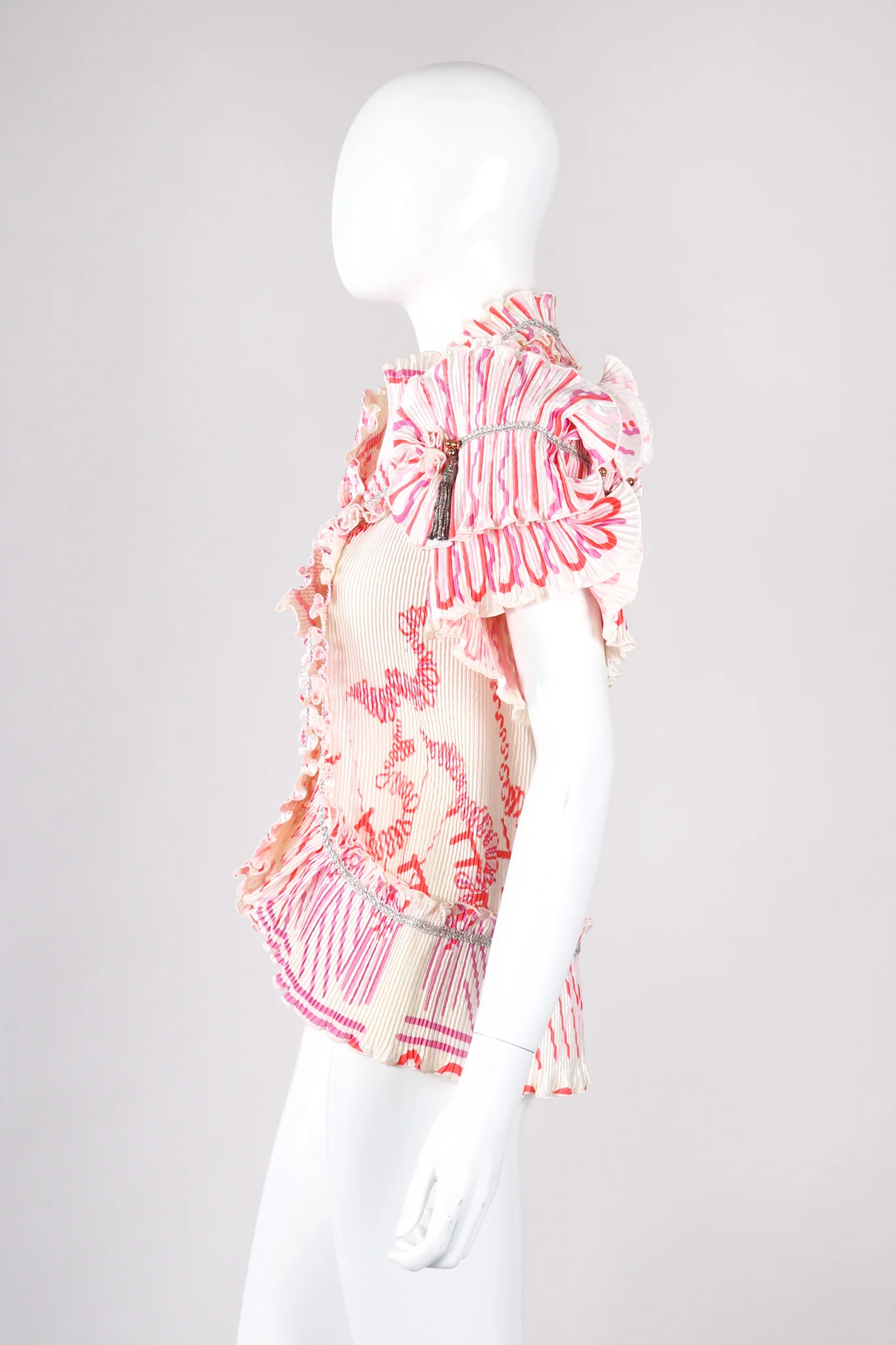 Pleated Wrap Top Jacket - Image 4
