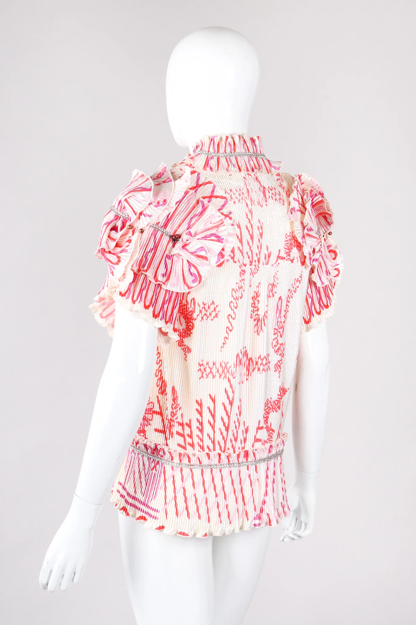 Pleated Wrap Top Jacket - Image 5