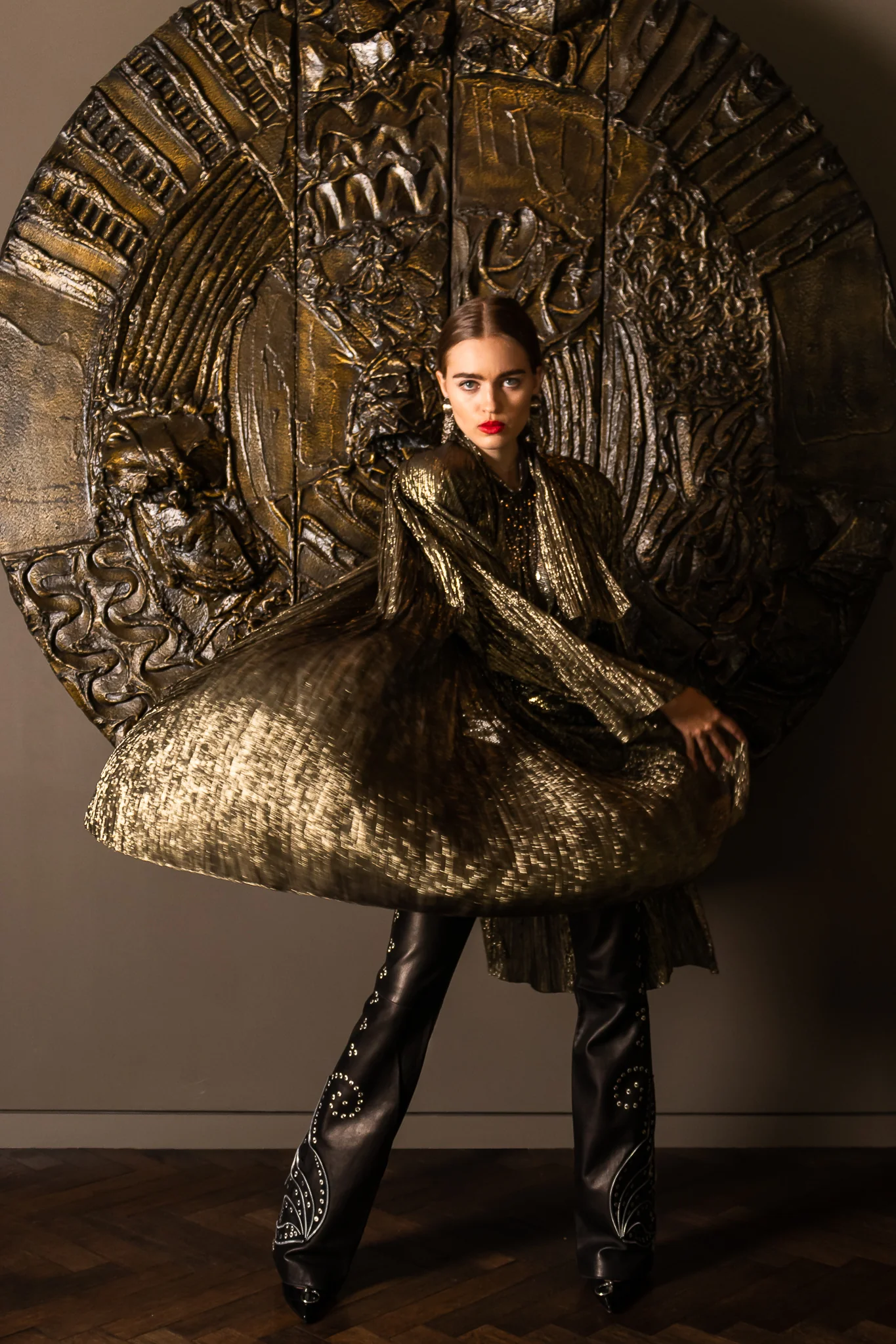 Plisse Lamé Duster Jacket - Image 3