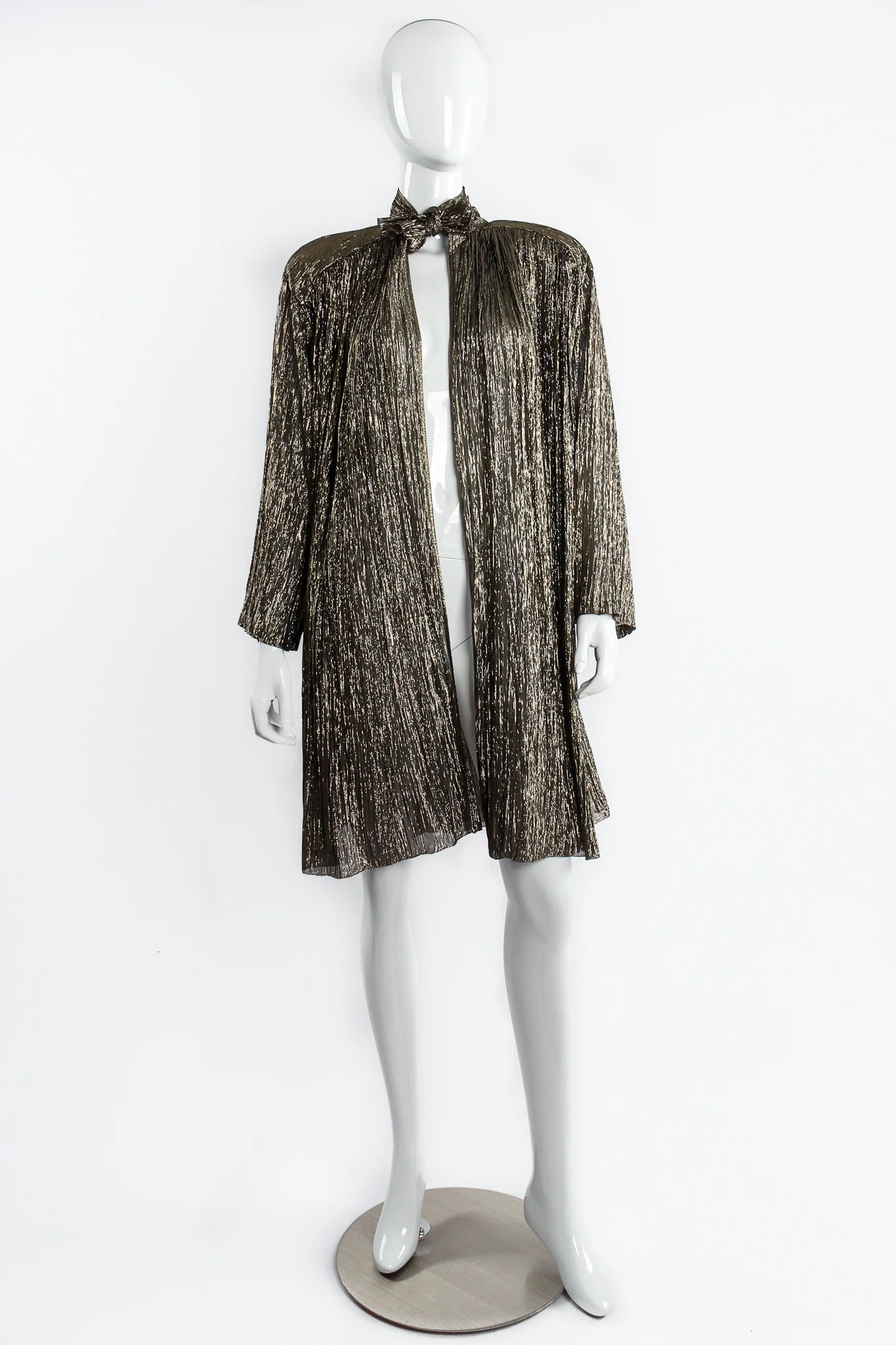 Plisse Lamé Duster Jacket - Image 8