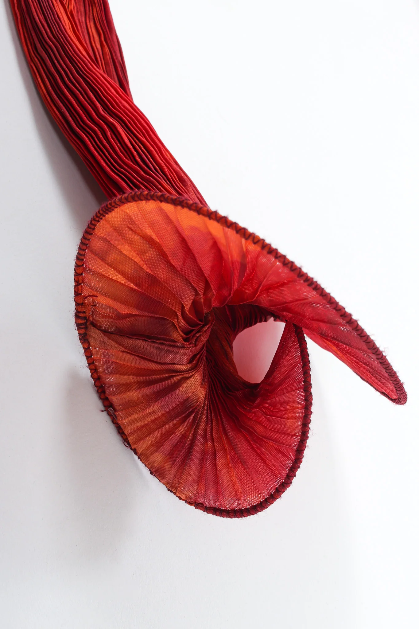 Plissé Ruffle Ombré Silk Dress - Image 10