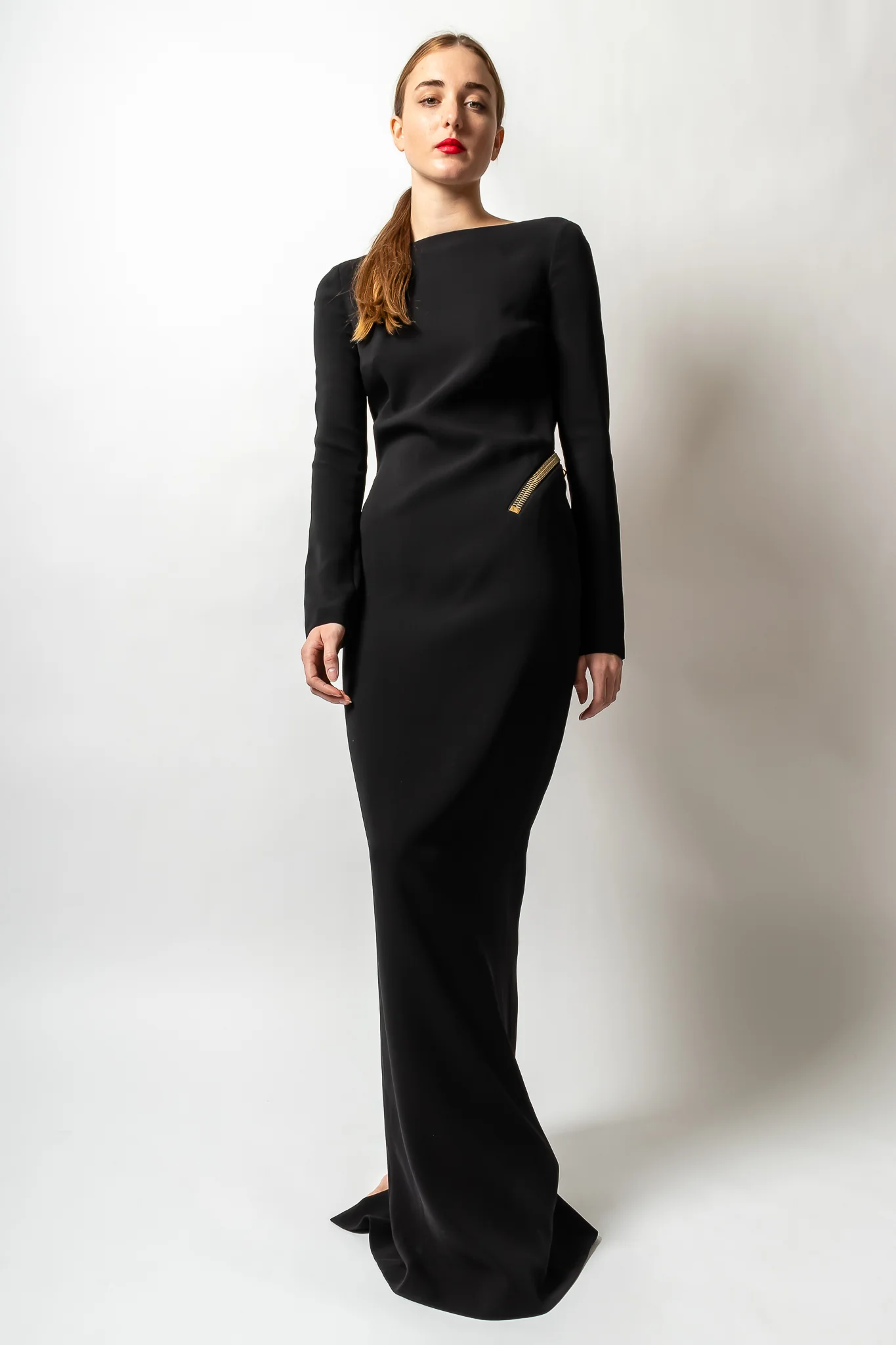 2012 A/W Plunge Back Zipper Gown - Image 8