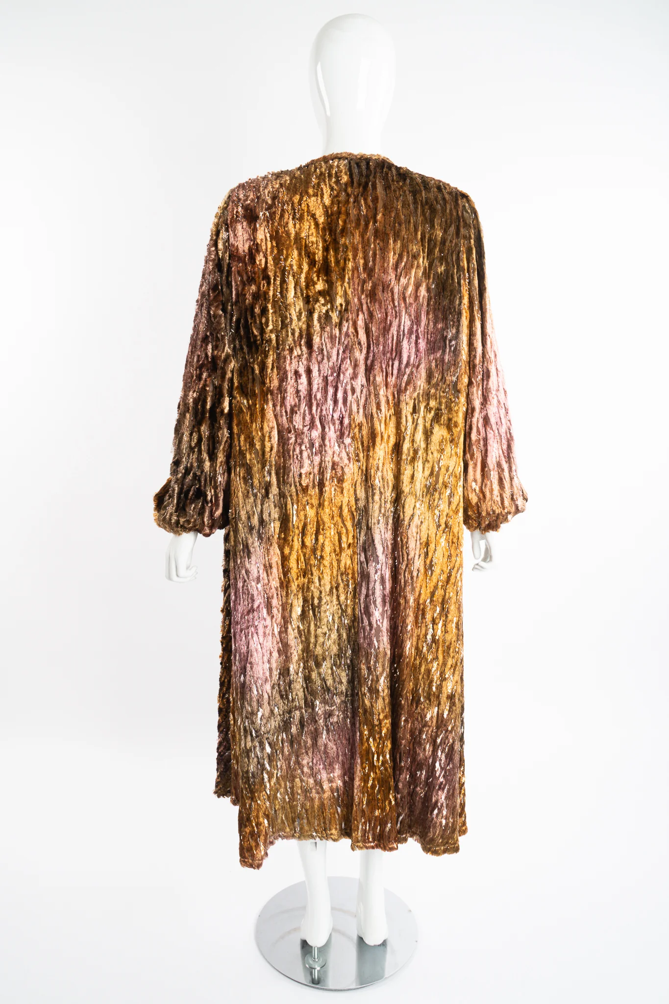 Plush Silk Tinsel Cape Coat - Image 15