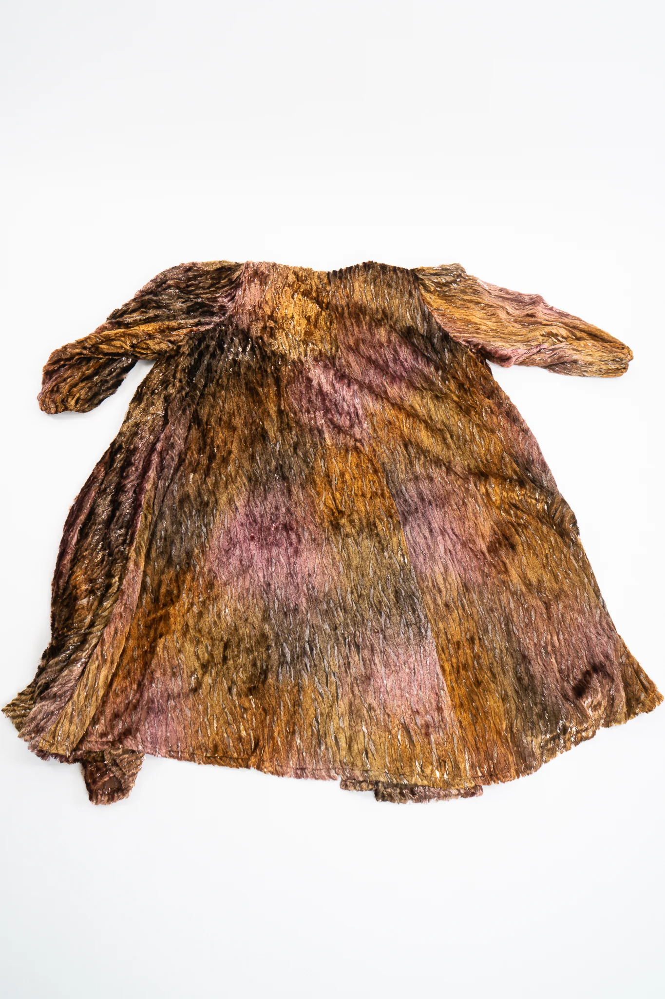 Plush Silk Tinsel Cape Coat - Image 16