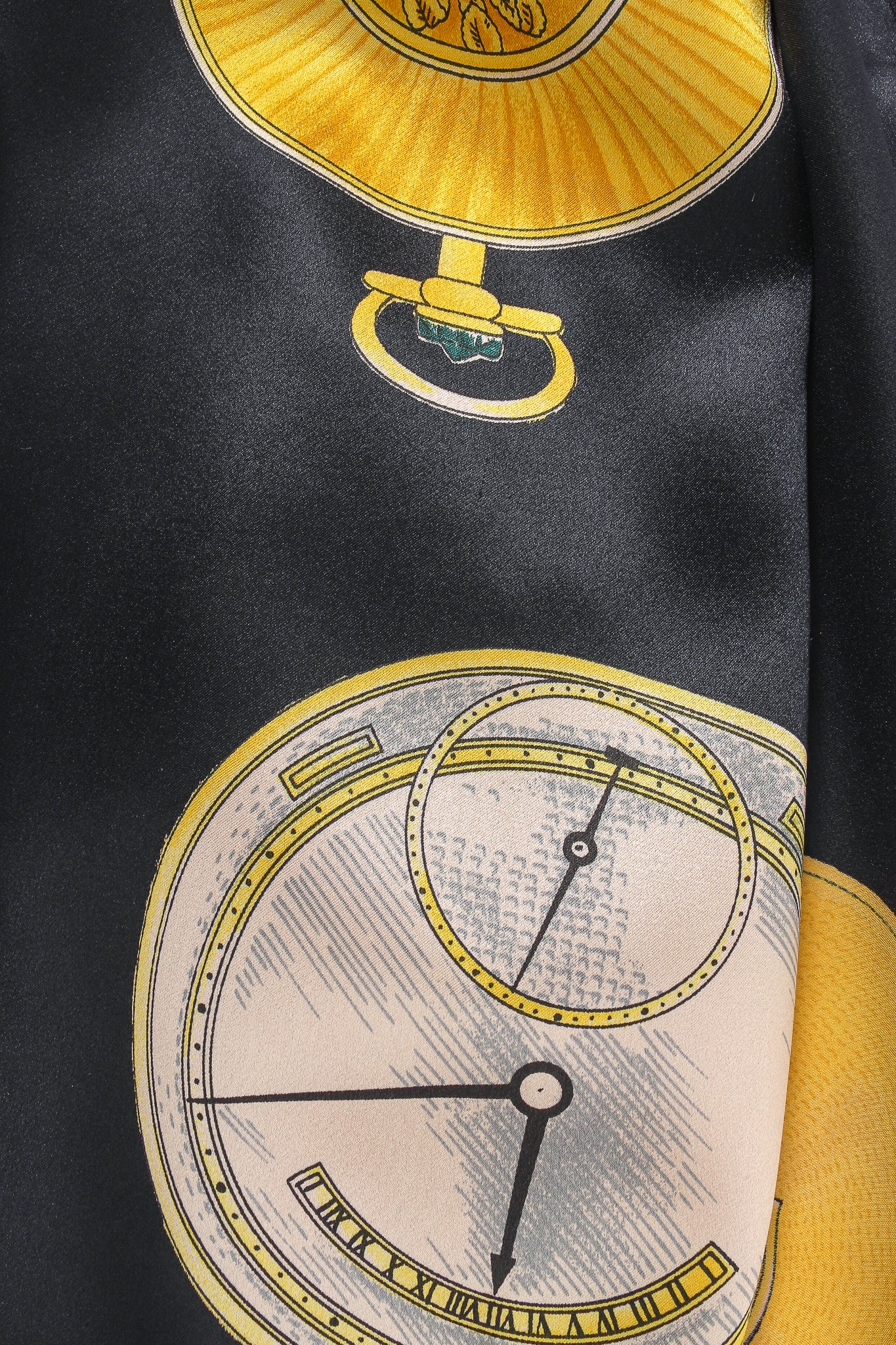 Pocket Watch Print Silk Blouse - Image 8