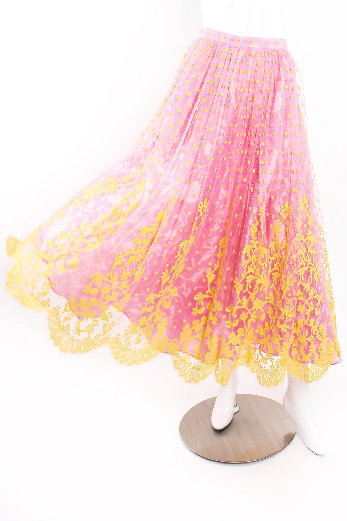 Point D'Esprit Lace Mesh Skirt - Image 3