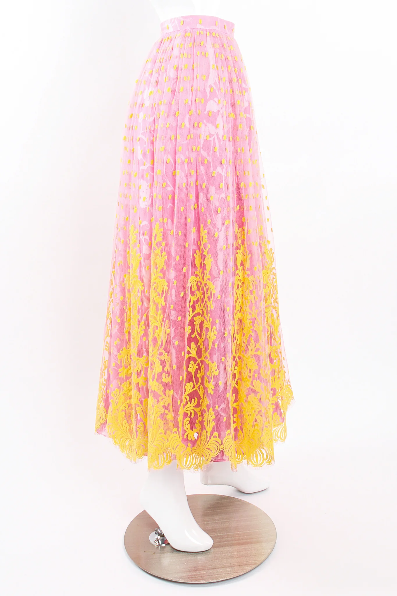 Point D'Esprit Lace Mesh Skirt - Image 4
