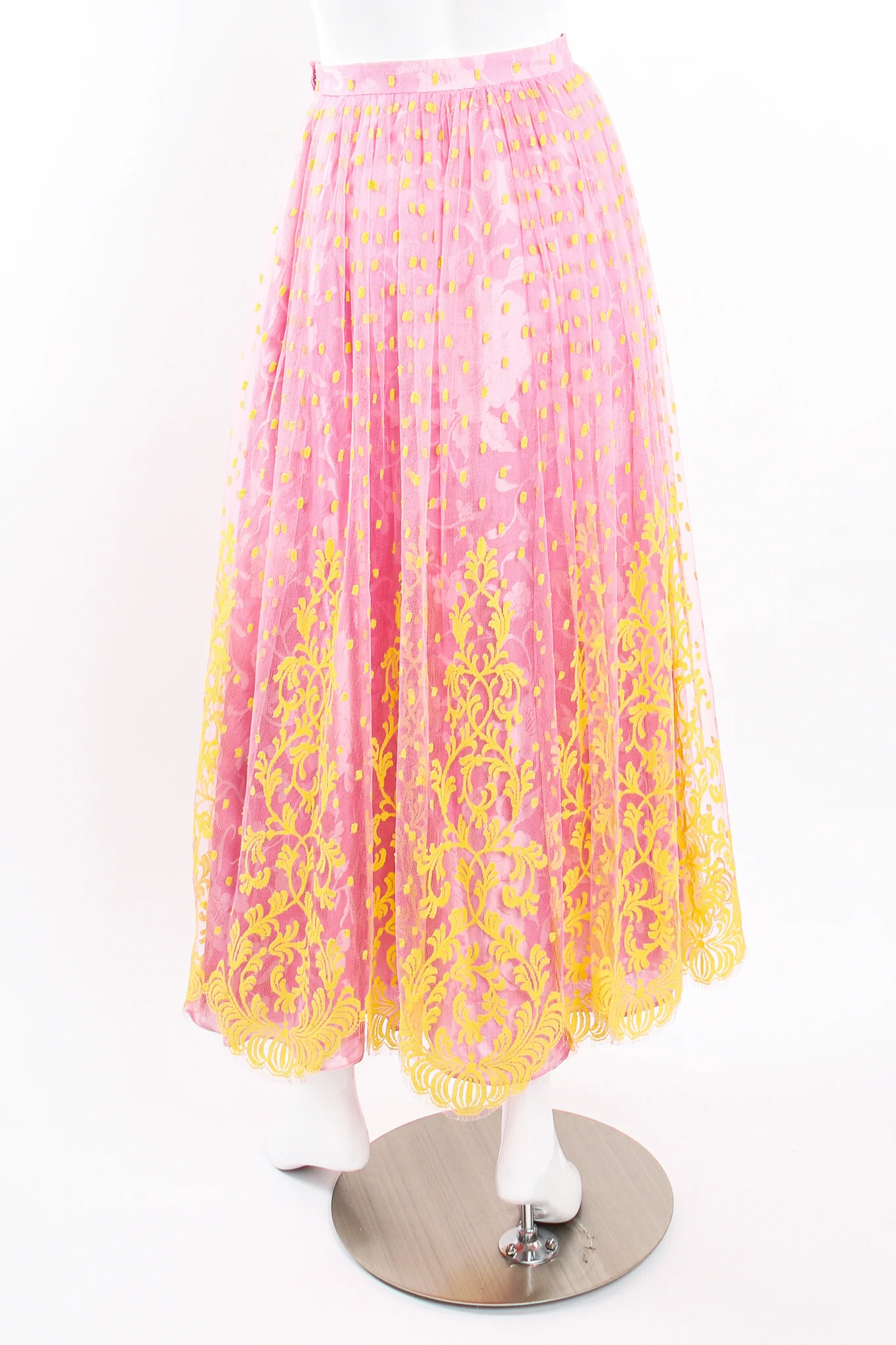 Point D'Esprit Lace Mesh Skirt - Image 5