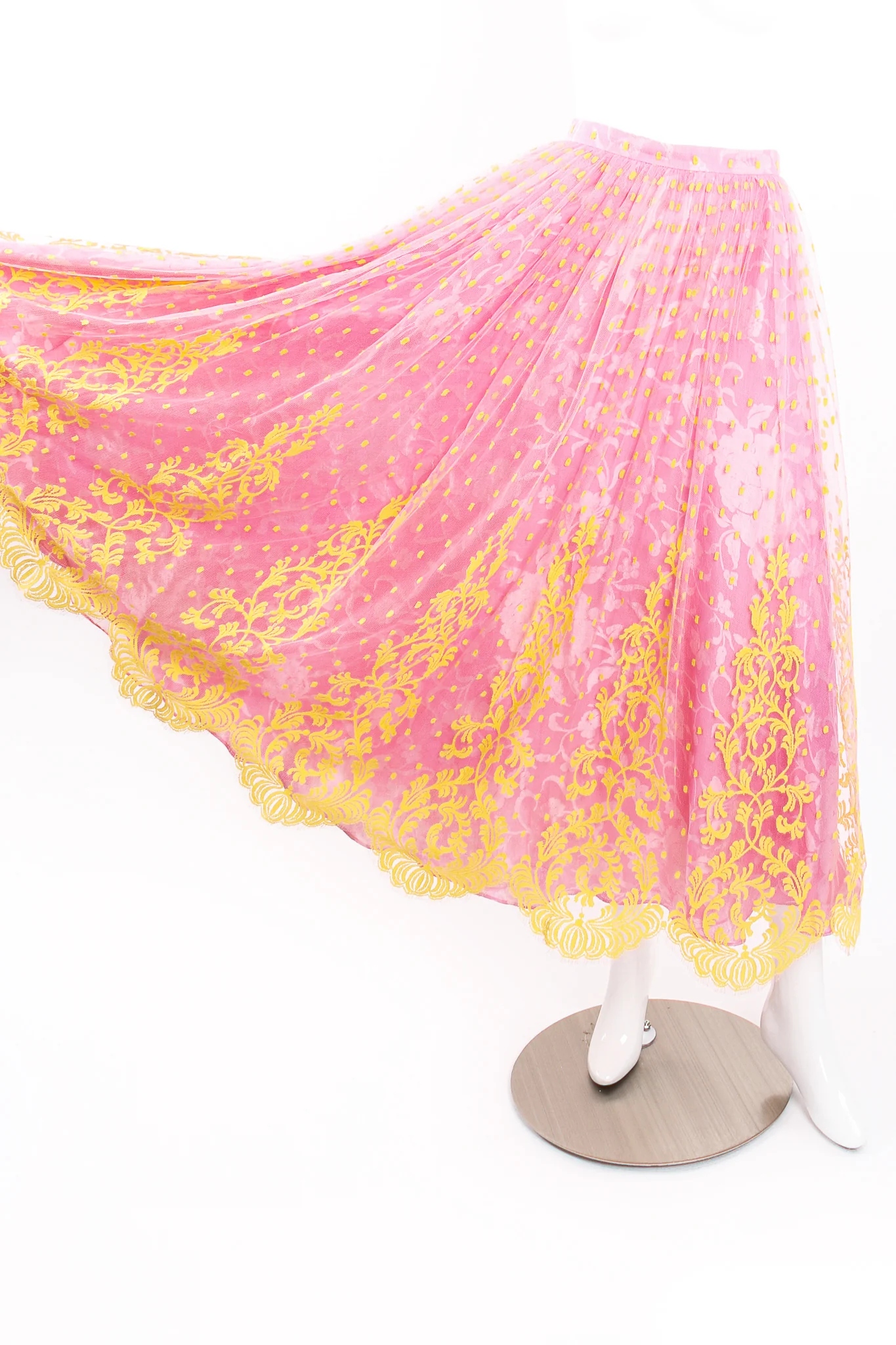 Point D'Esprit Lace Mesh Skirt - Image 6