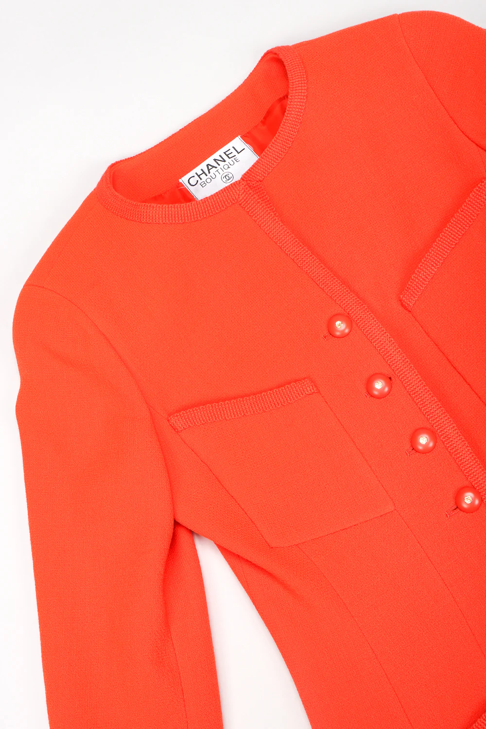 Pointed Hem Bouclé Jacket - Image 5