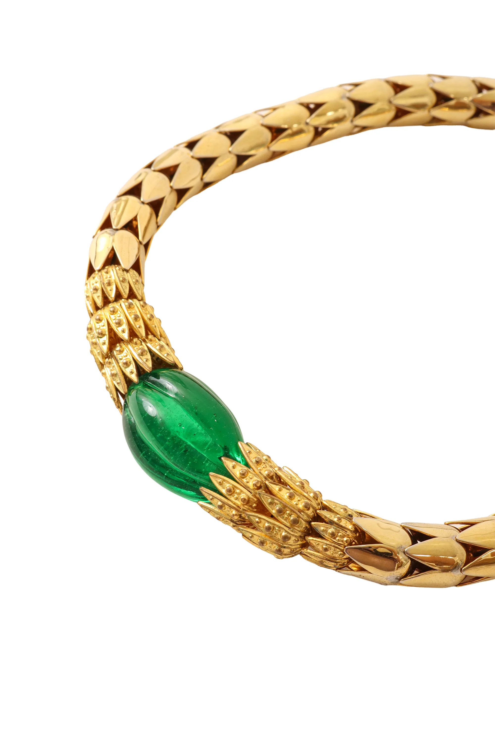 Pointed Scale Chain Cabochon Collar - Image 3