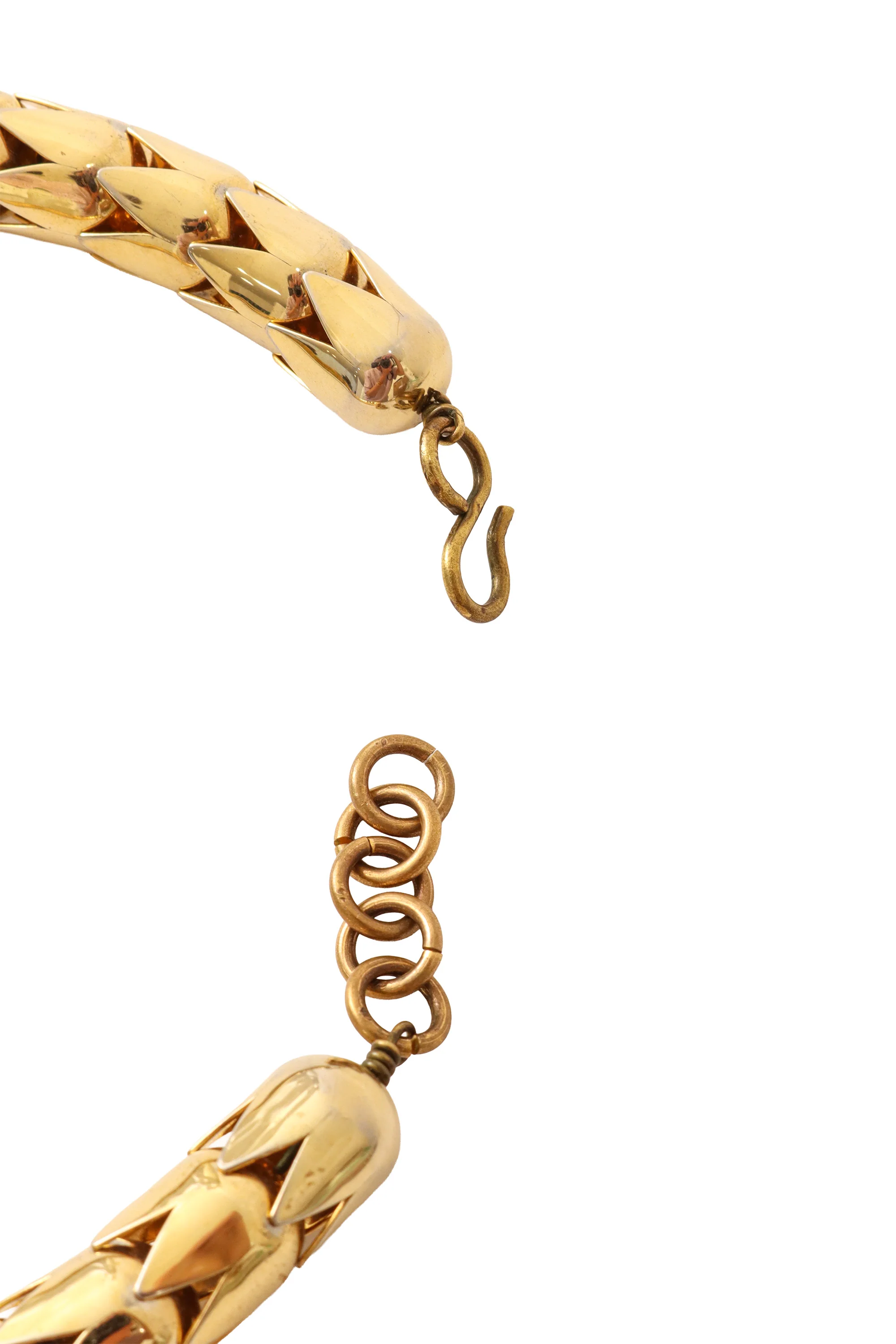 Pointed Scale Chain Cabochon Collar - Image 4
