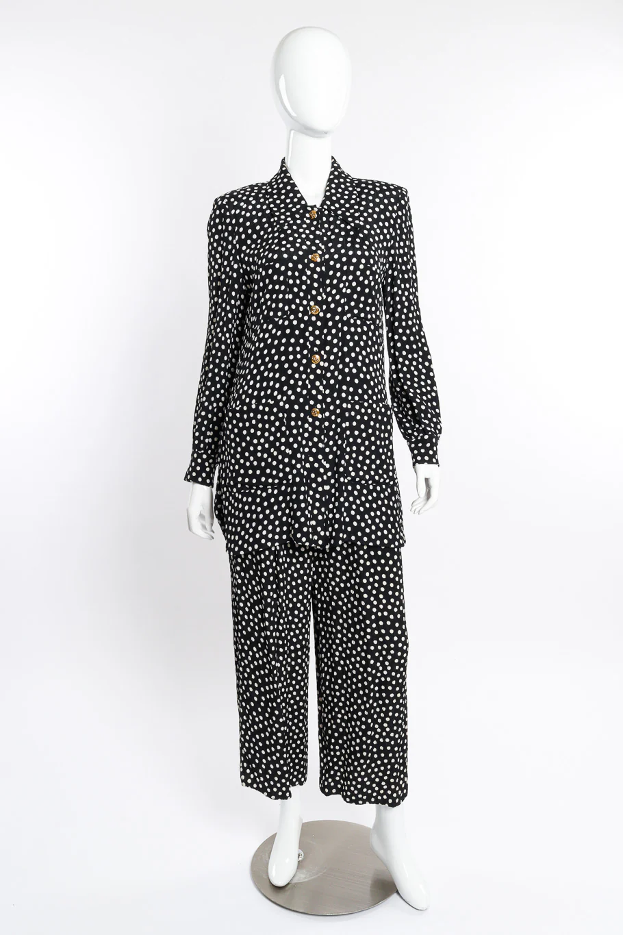 Polka Dot Jacket and Pant Set