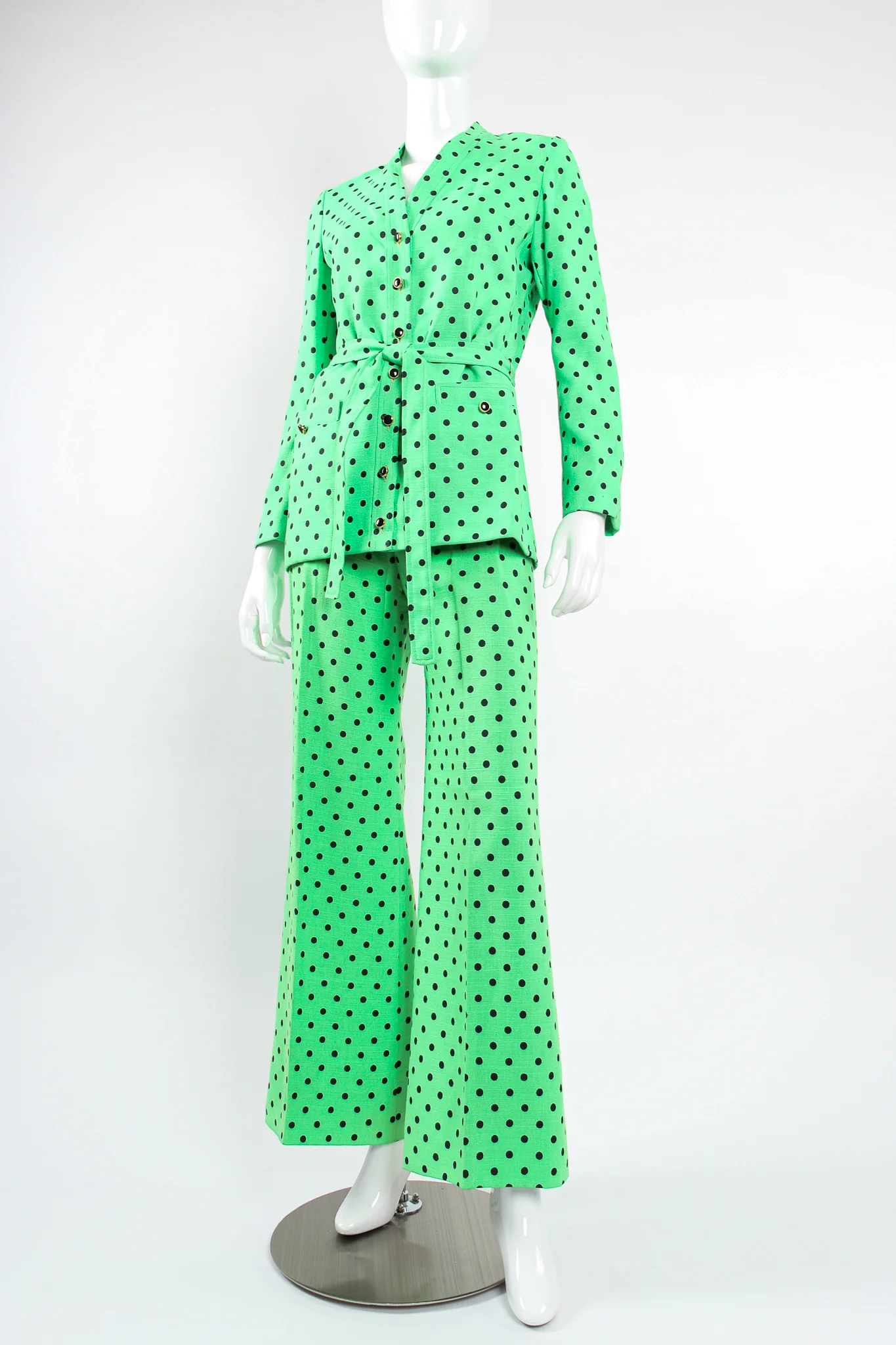 Polka Dot Jacket & Pant Suit - Image 2