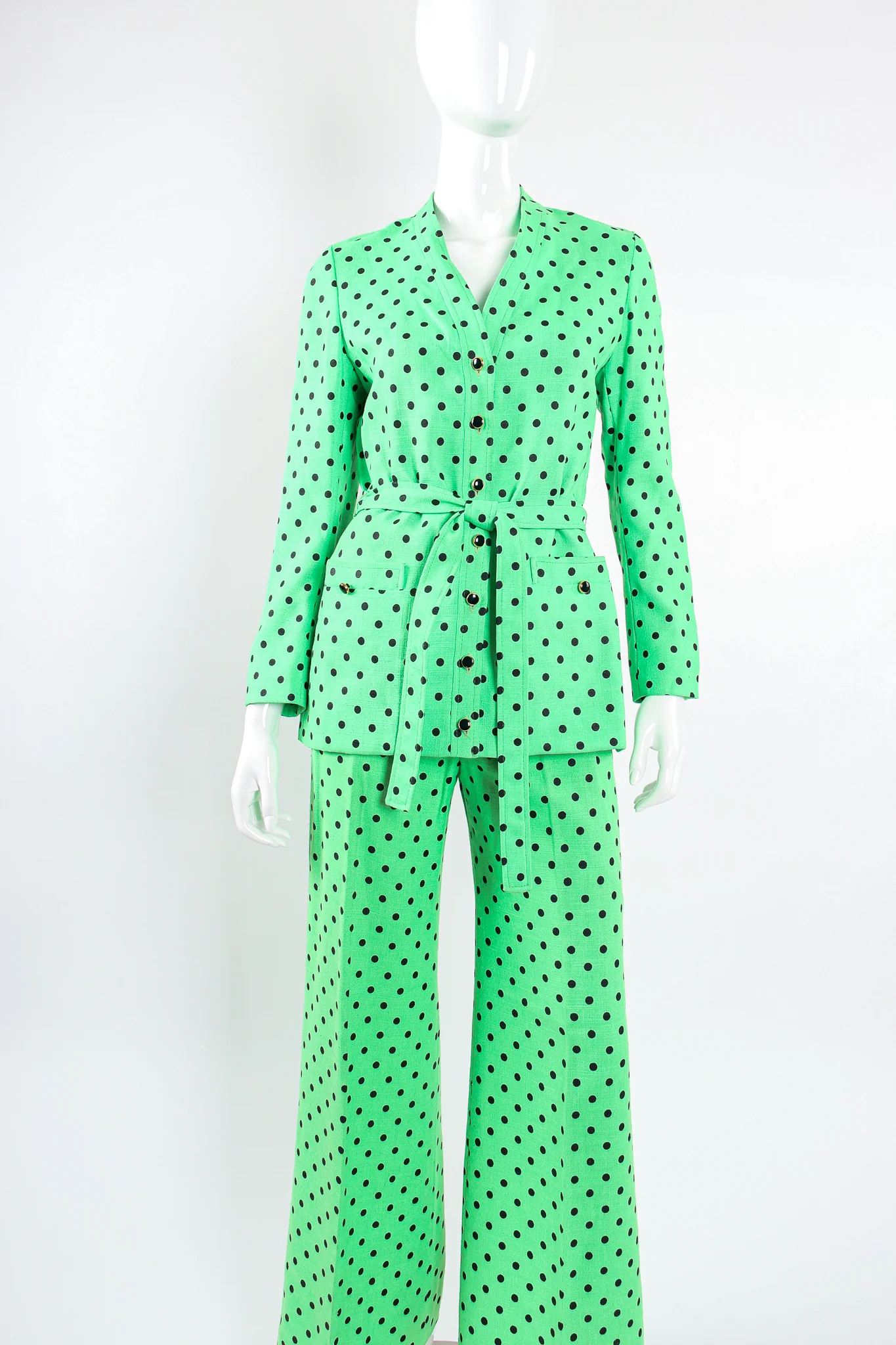 Polka Dot Jacket & Pant Suit - Image 5