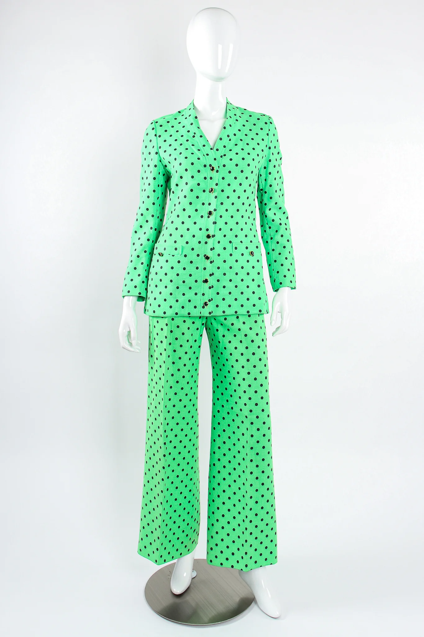 Polka Dot Jacket & Pant Suit - Image 7