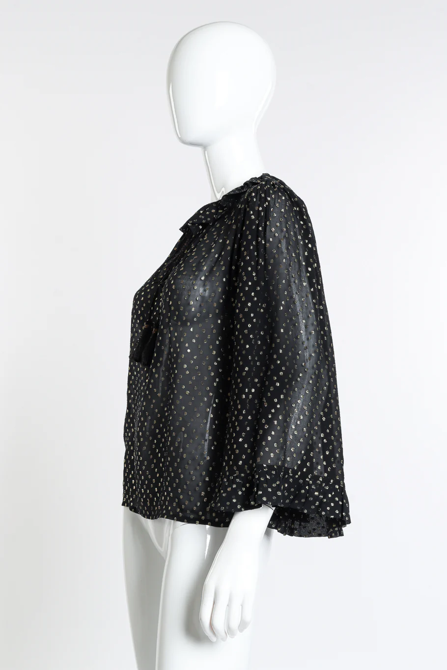 Polka Dot Metallic Blouse - Image 2