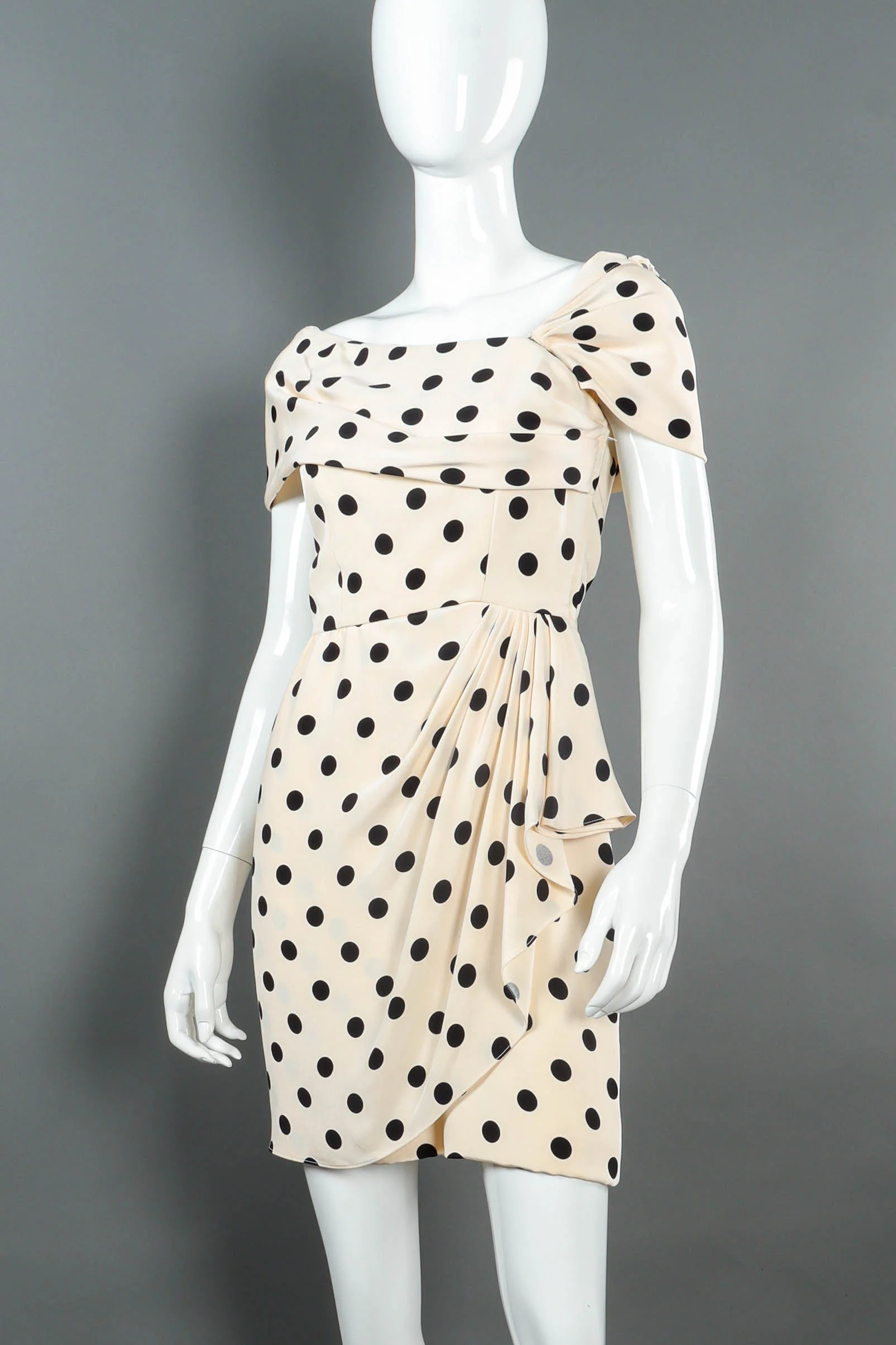 Polka Dot Off-Shoulder Mini Dress - Image 2