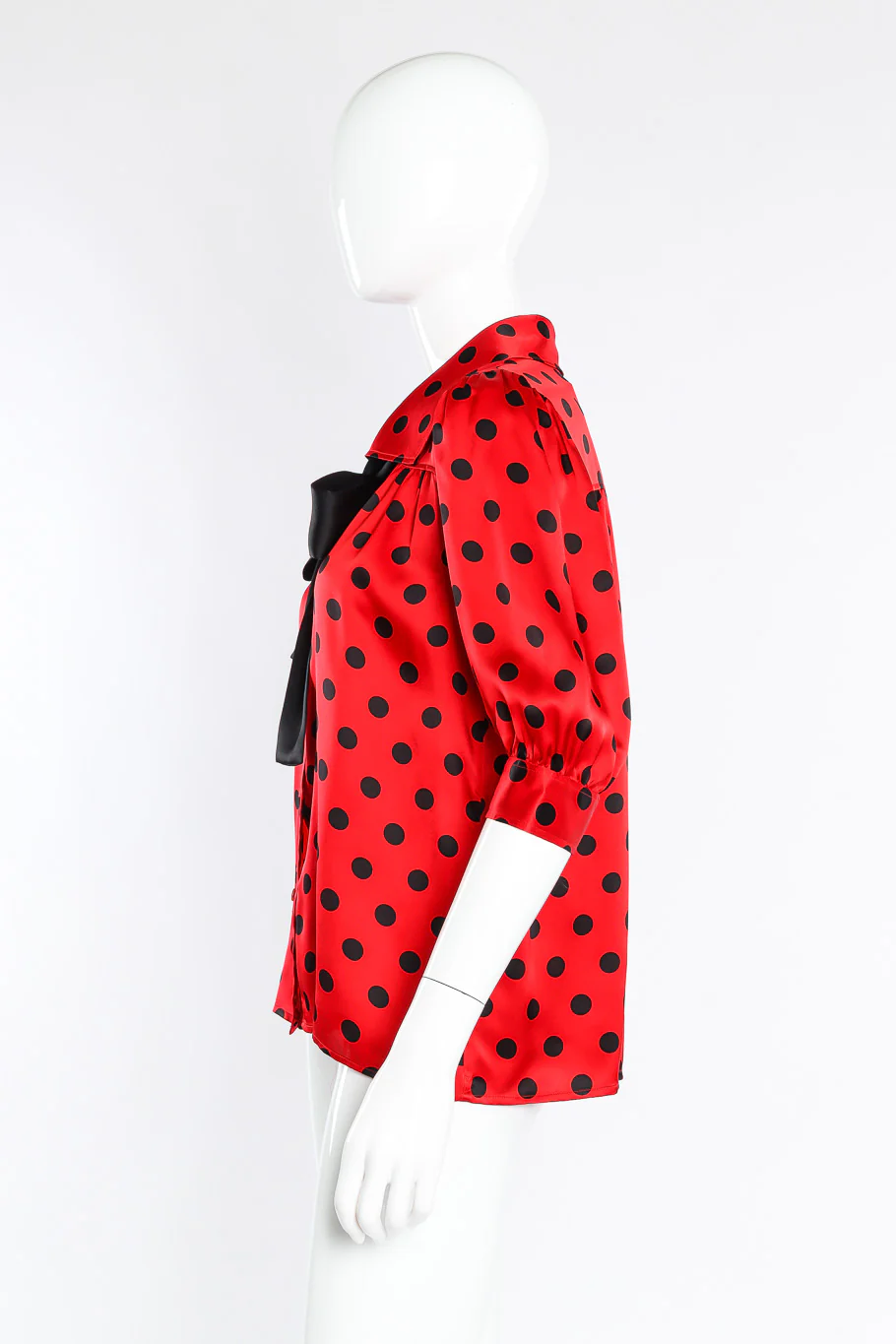 Polka Dot Silk Blouse - Image 2