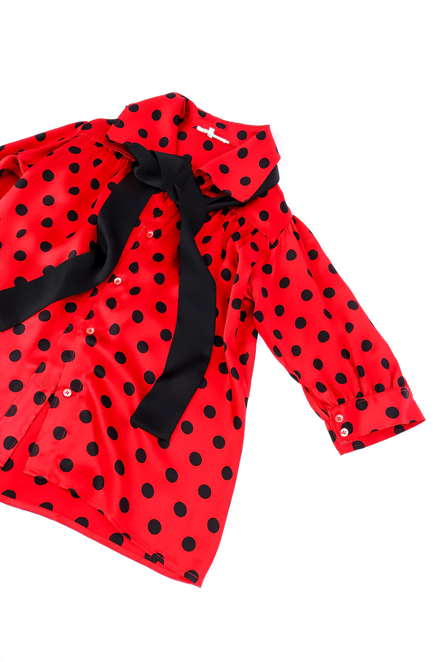 Polka Dot Silk Blouse - Image 5